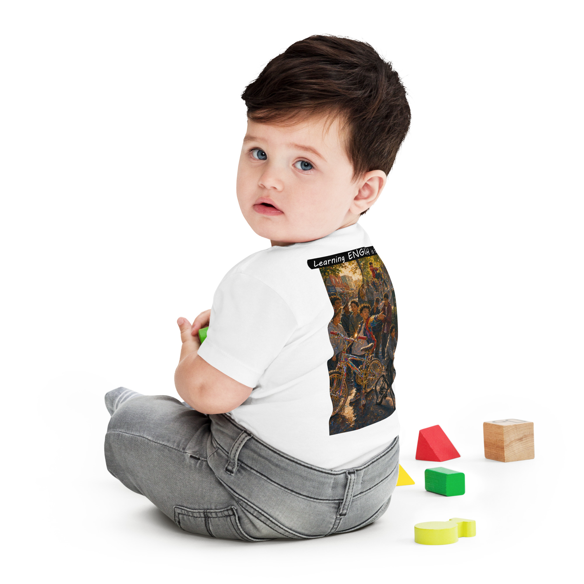 Baby Jersey Short Sleeve Tee - Learning ENGLISH is fun! - The Show Off - Image 4
