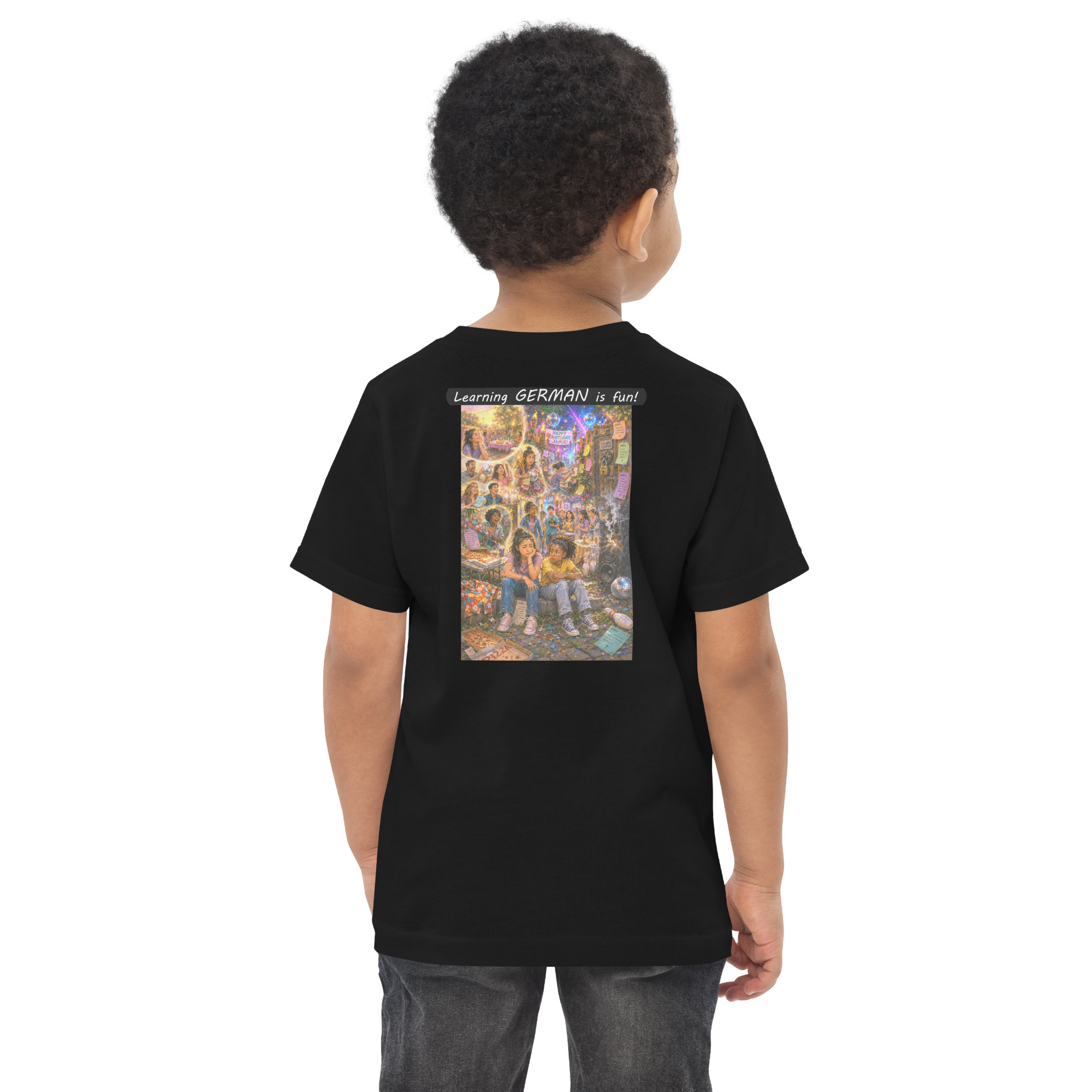 Toddler Jersey T-Shirt - Learning GERMAN is fun! - The Surprise Party - Image 9