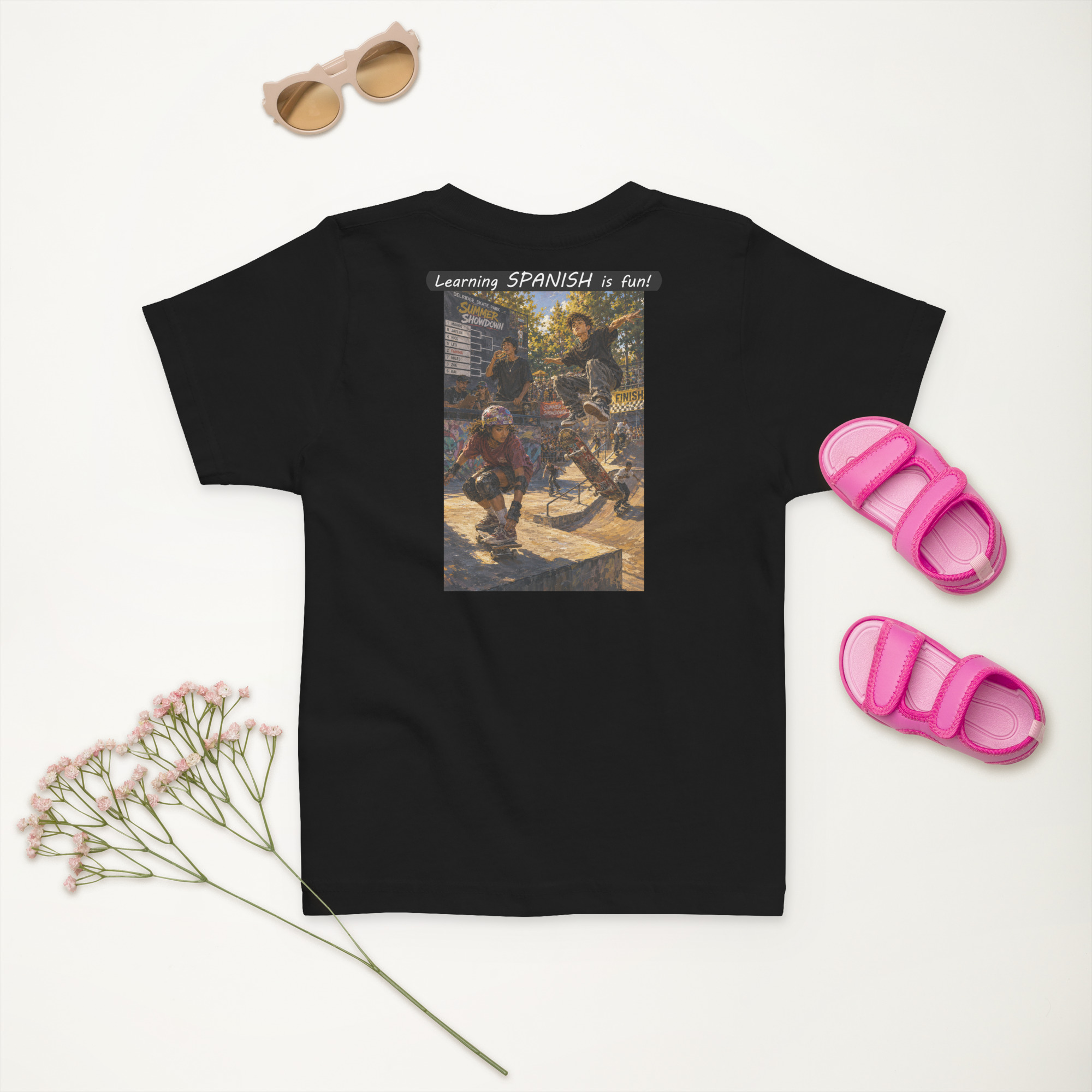 Toddler Jersey T-Shirt - Learning SPANISH is fun! - The Summer Showdown - Image 21
