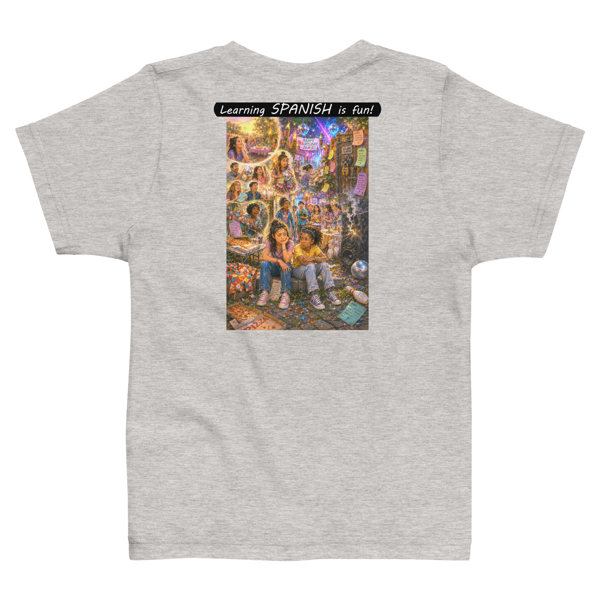 Toddler Jersey T-Shirt - Learning SPANISH is fun! - The Surprise Party - Image 15