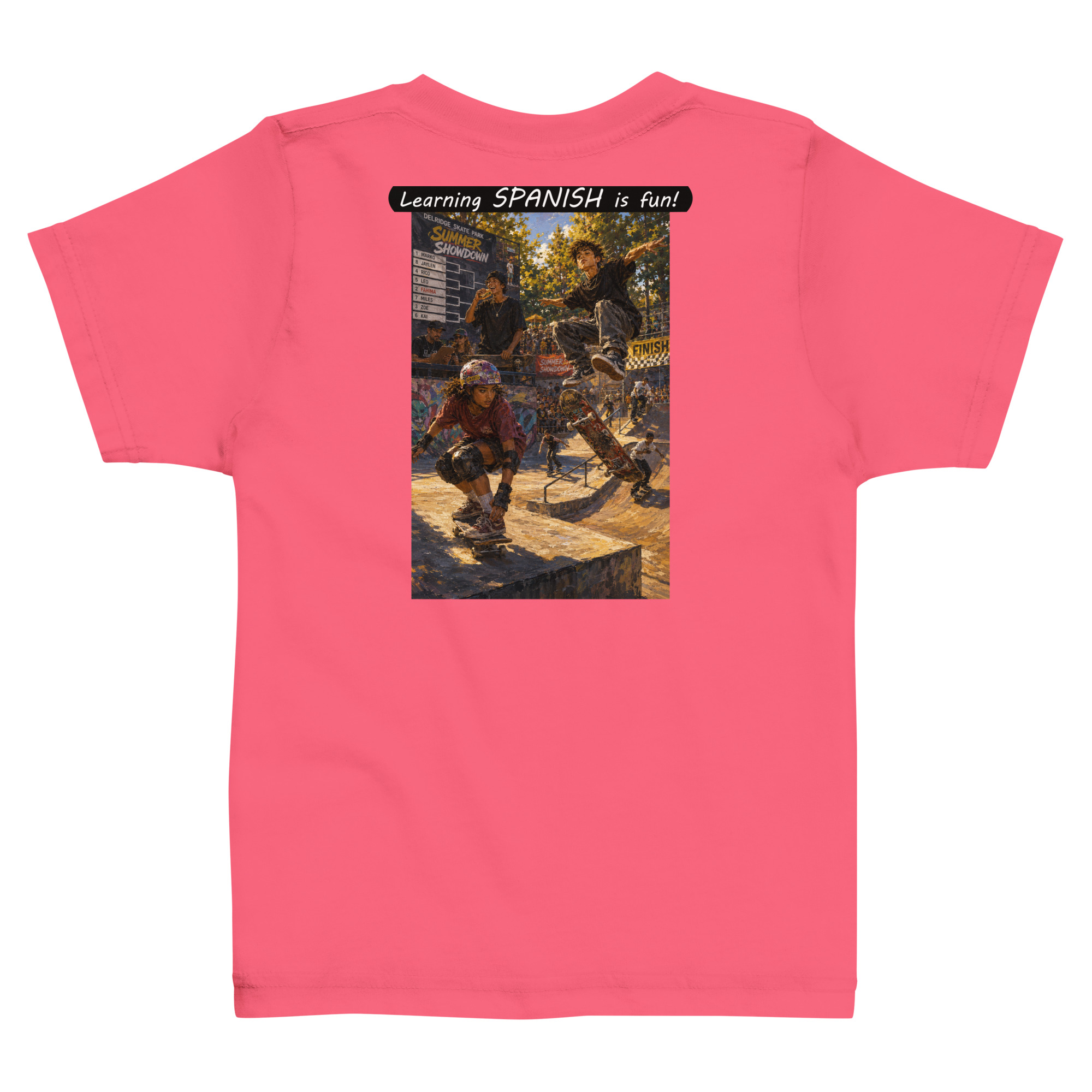 Toddler Jersey T-Shirt - Learning SPANISH is fun! - The Summer Showdown - Image 24
