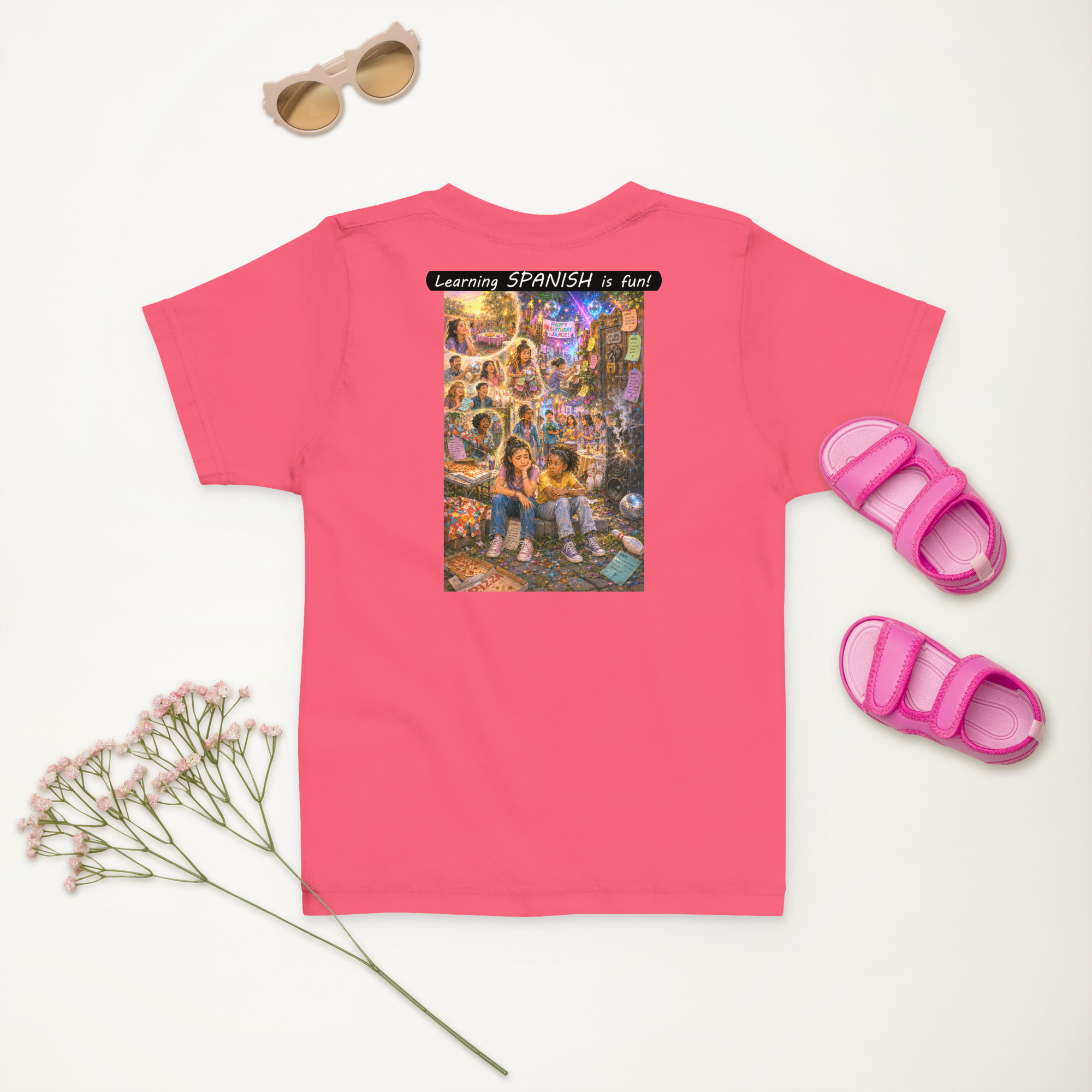 Toddler Jersey T-Shirt - Learning SPANISH is fun! - The Surprise Party - Image 13