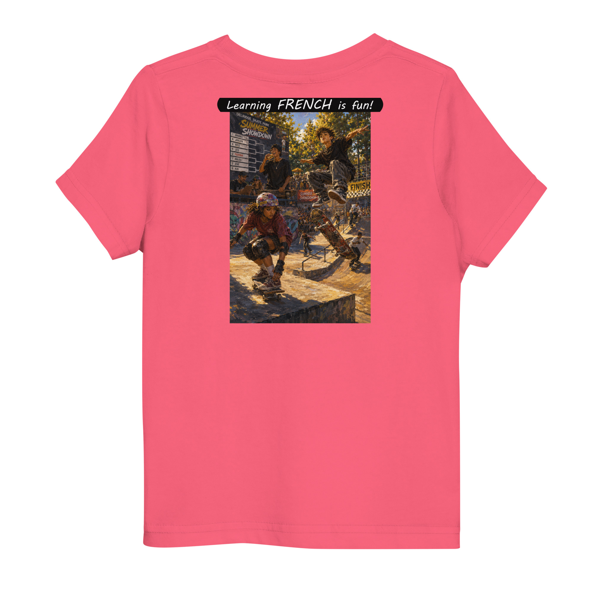 Toddler Jersey T-Shirt - Learning FRENCH is fun! - The Summer Showdown - Image 16