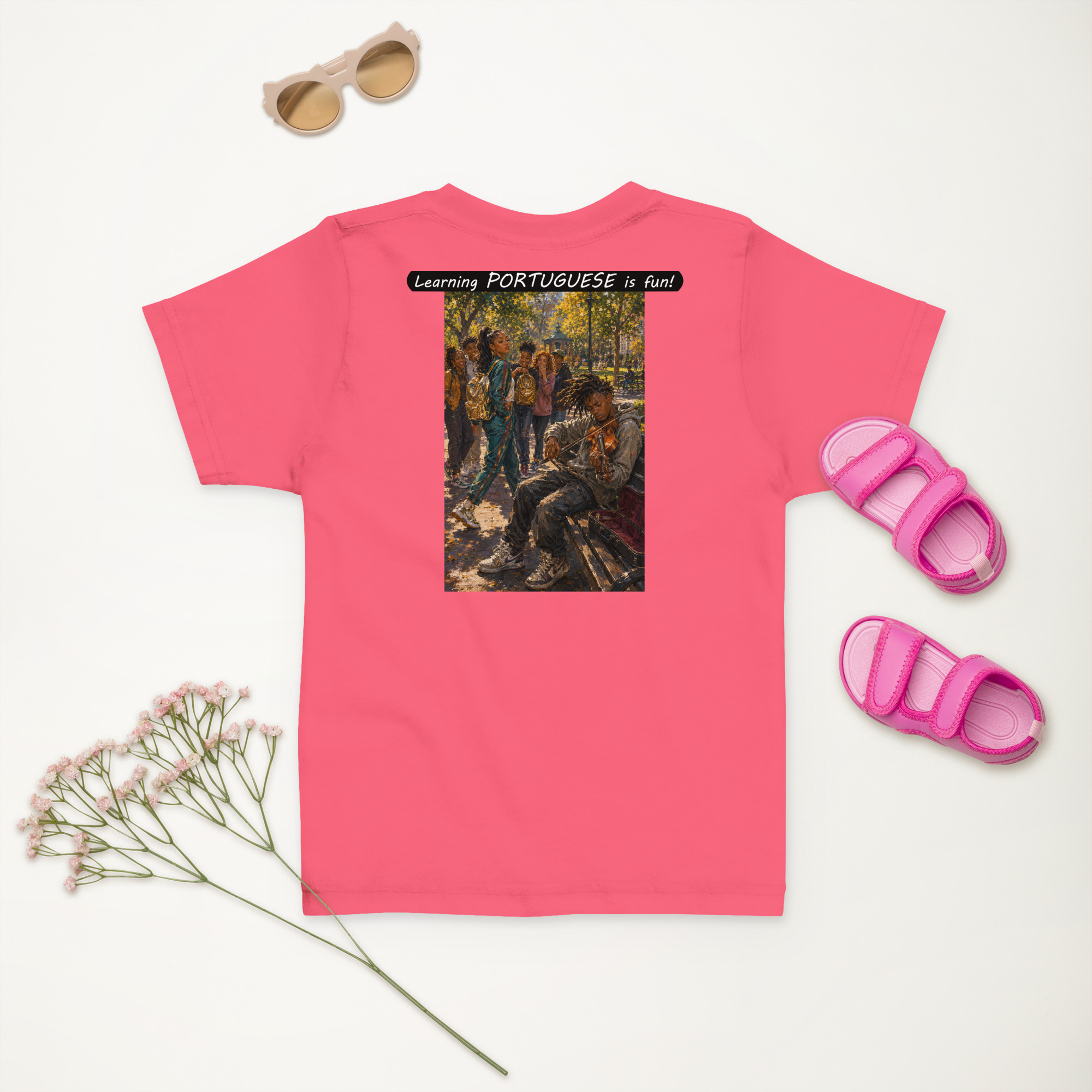 Toddler Jersey T-Shirt - Learning PORTUGUESE is fun! - The Spotlight - Image 1