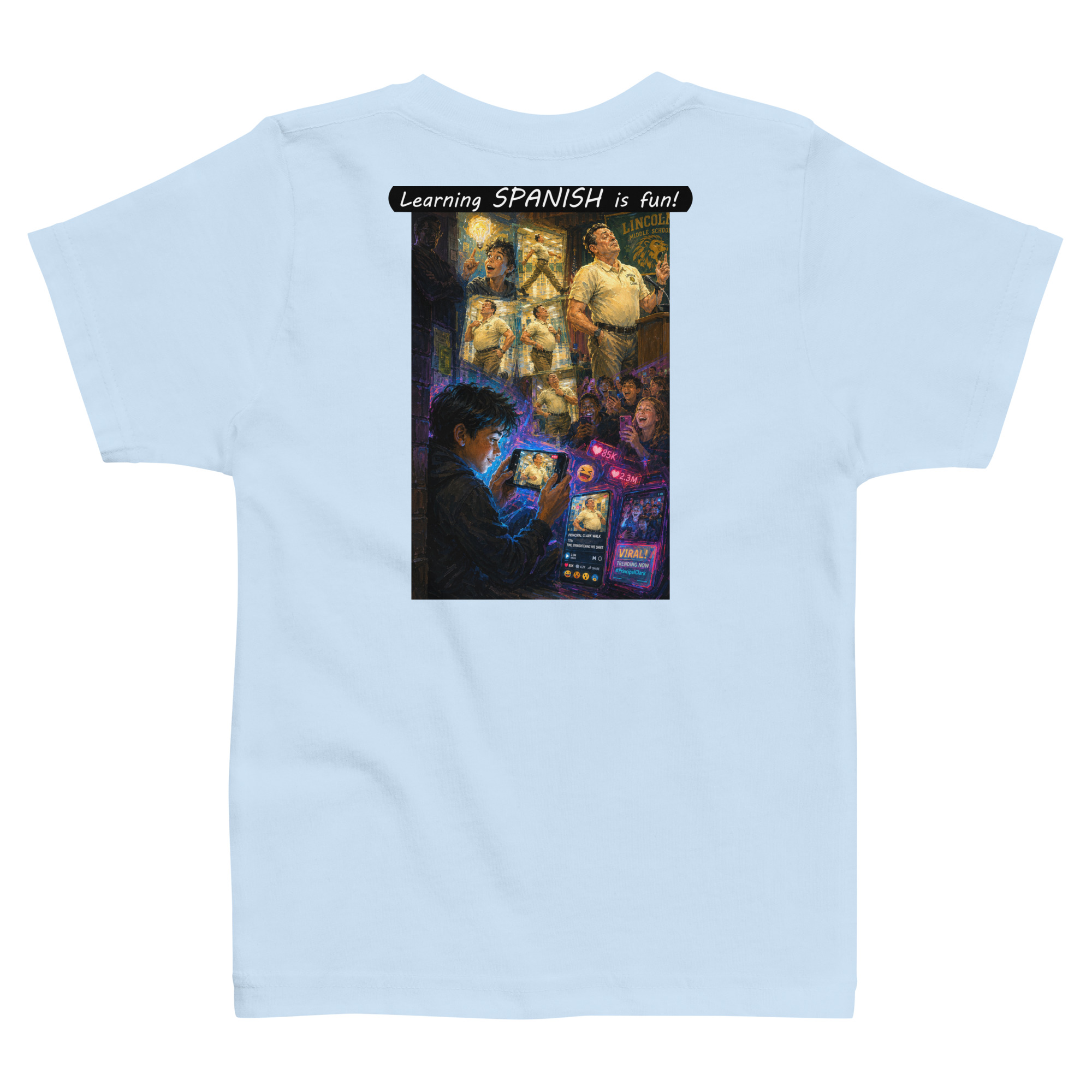 Toddler Jersey T-Shirt - Learning SPANISH is fun! - The Influencer - Image 8