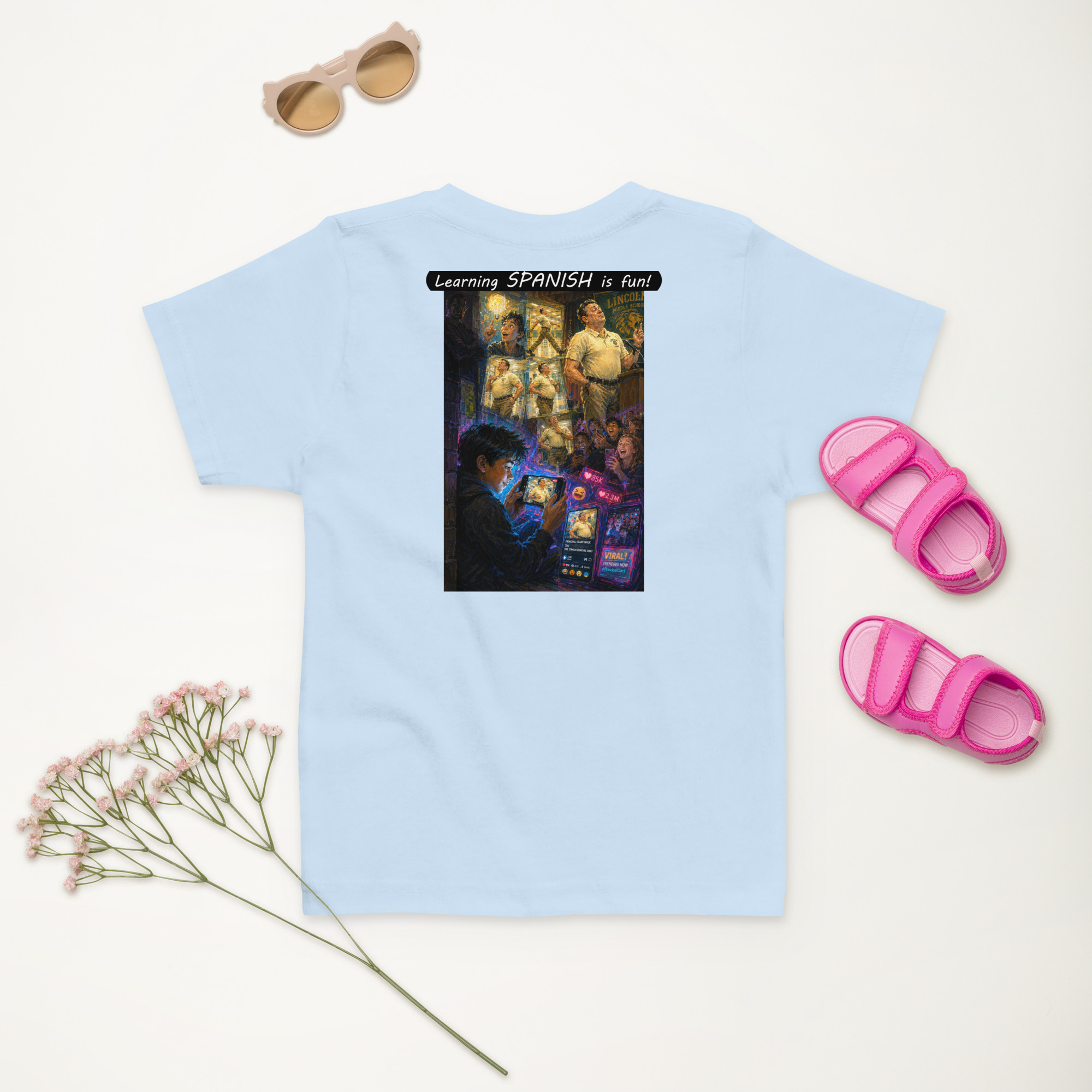 Toddler Jersey T-Shirt - Learning SPANISH is fun! - The Influencer - Image 13