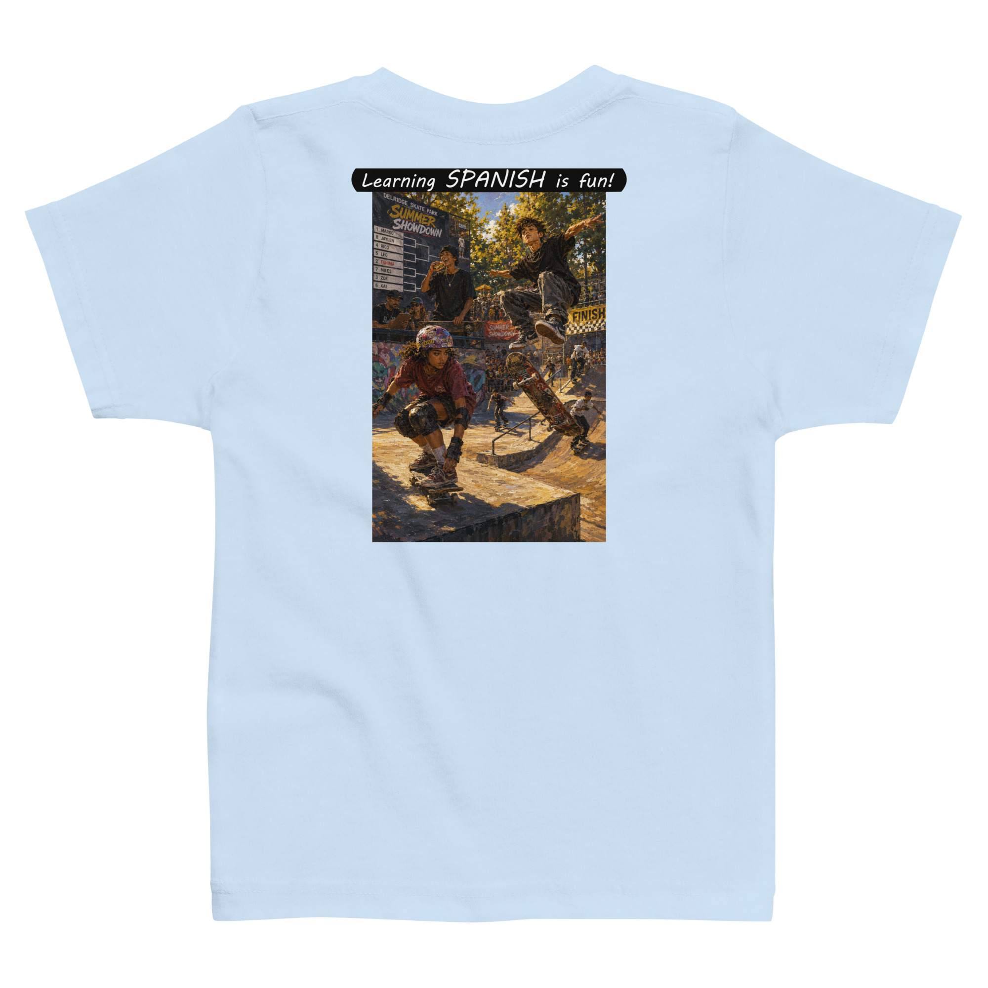 Toddler Jersey T-Shirt - Learning SPANISH is fun! - The Summer Showdown - Image 10