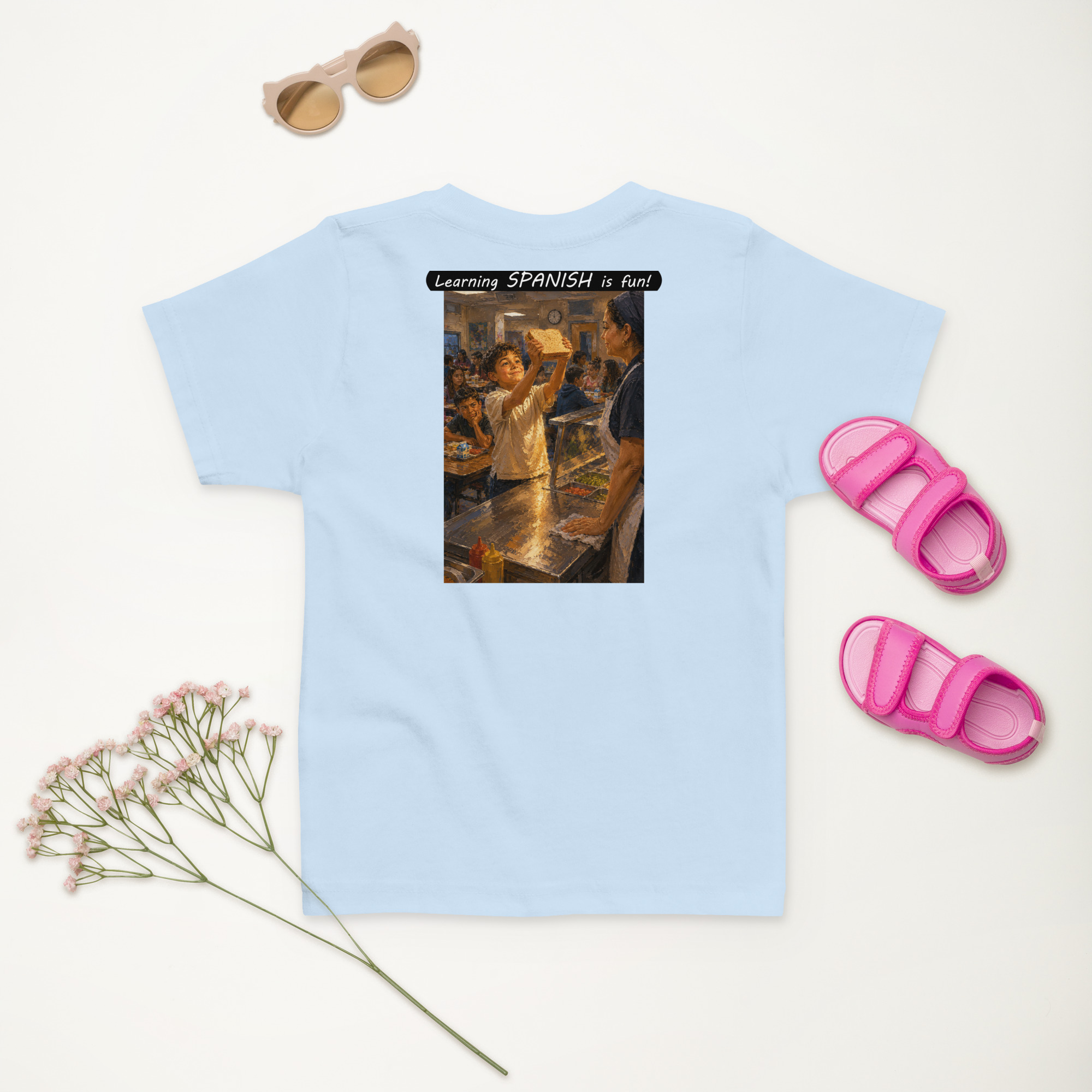 Toddler Jersey T-Shirt - Learning SPANISH is fun! - Crusty Roof Tiles - Image 42
