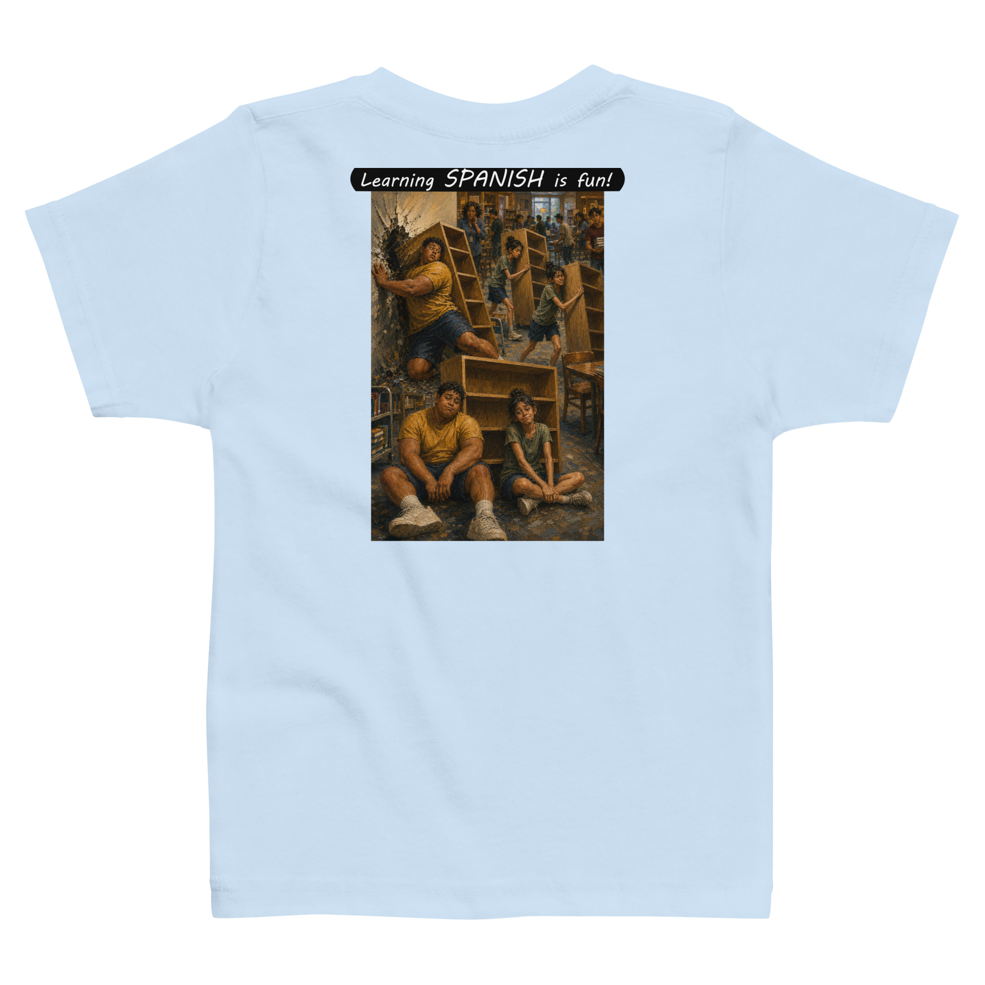 Toddler Jersey T-Shirt - Learning SPANISH is fun! - Fair Trade - Image 6