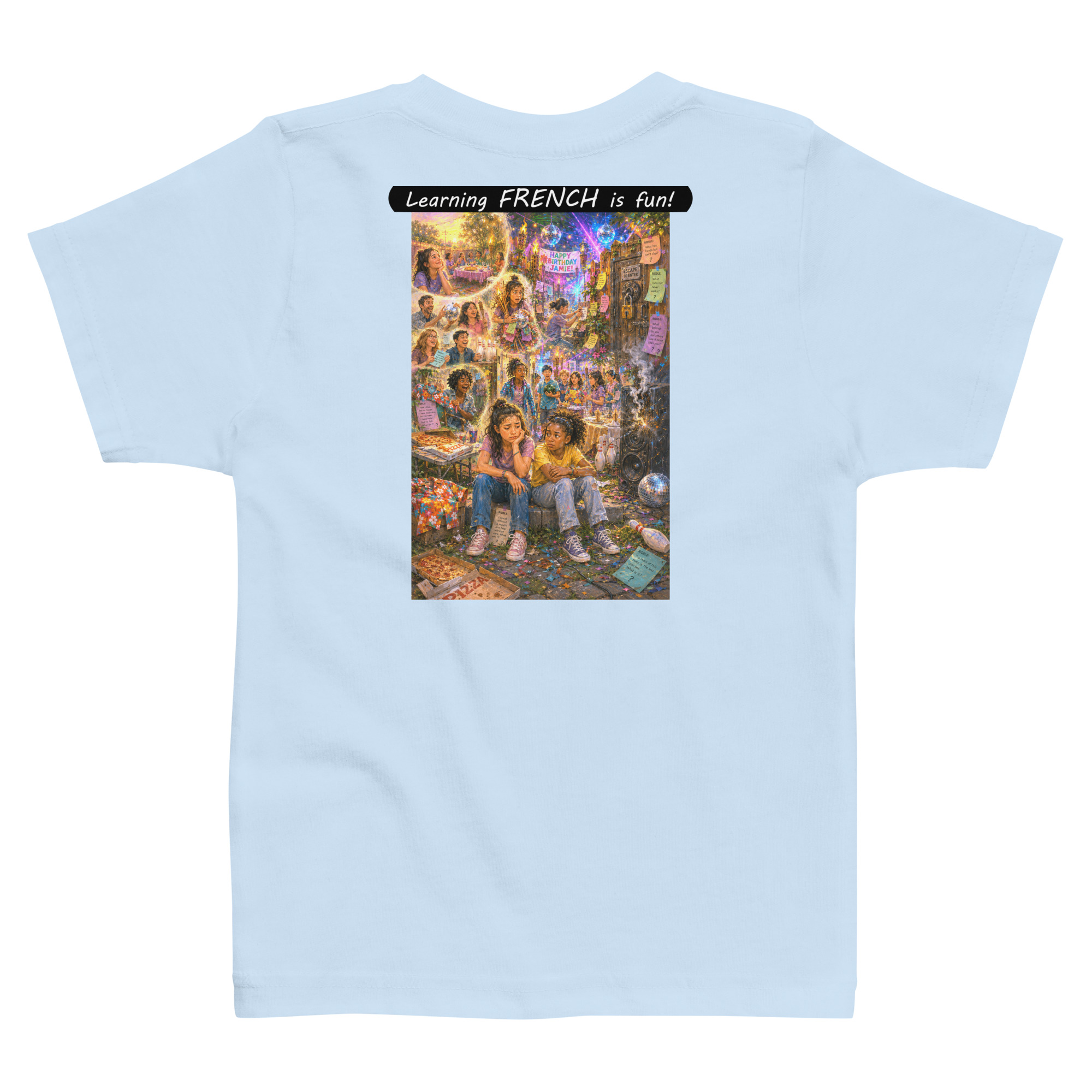 Toddler Jersey T-Shirt - Learning FRENCH is fun! - The Surprise Party - Image 17
