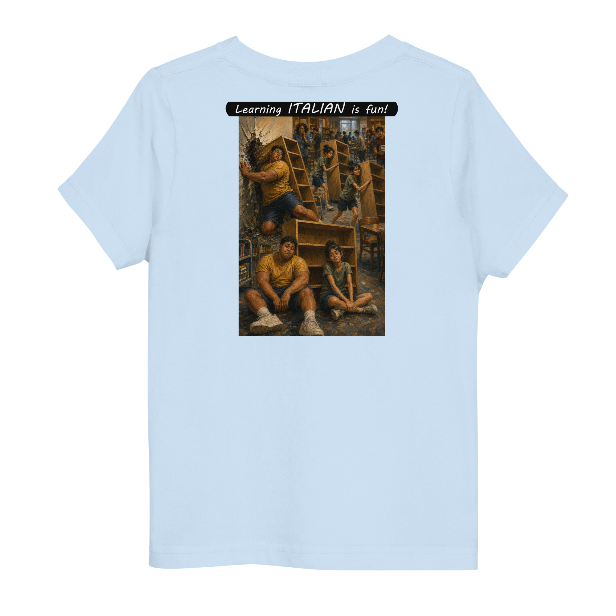 Toddler Jersey T-Shirt - Learning ITALIAN is fun! - Fair Trade - Image 7