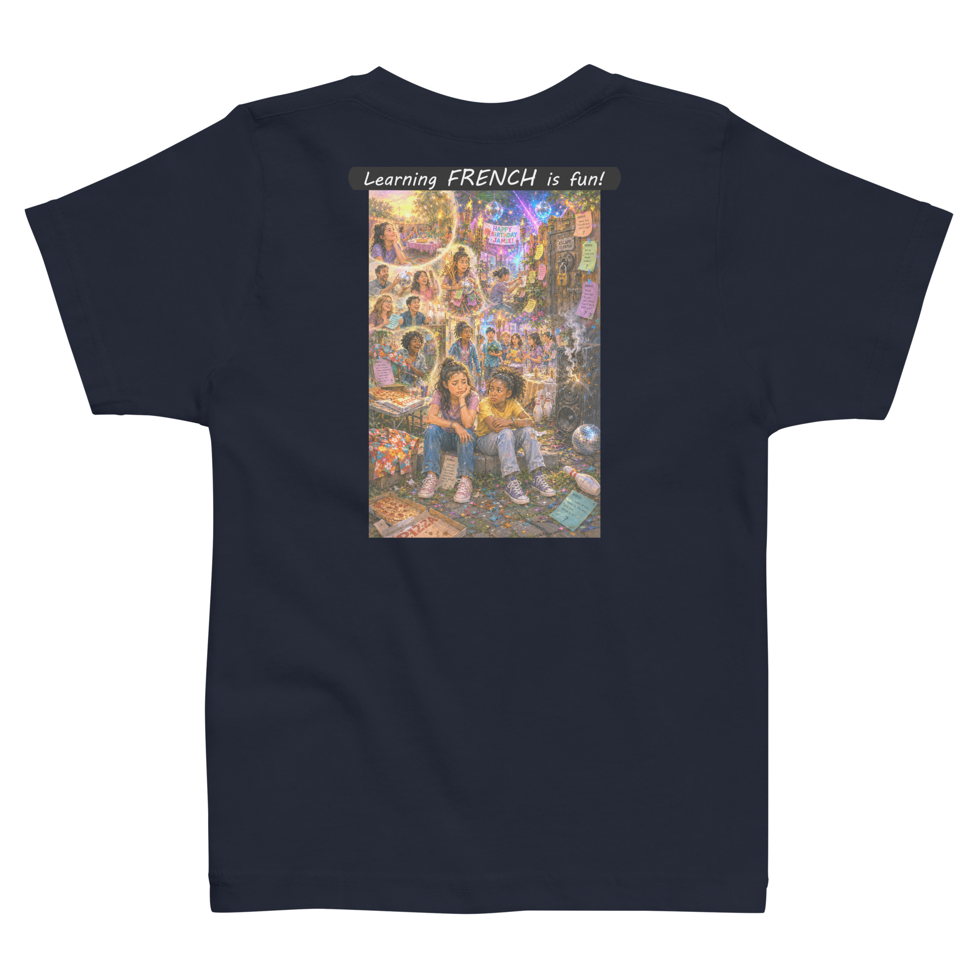 Toddler Jersey T-Shirt - Learning FRENCH is fun! - The Surprise Party - Image 13