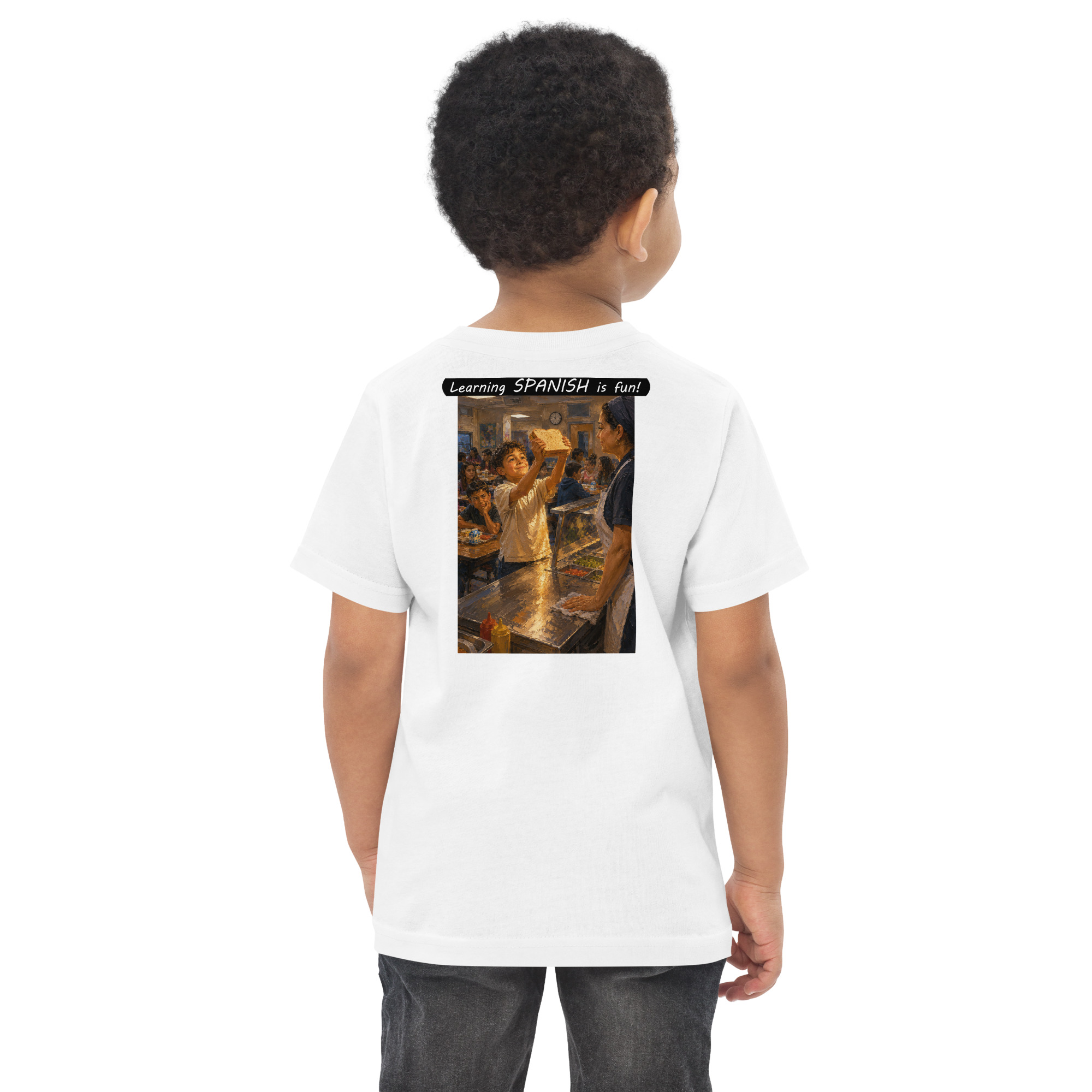 Toddler Jersey T-Shirt - Learning SPANISH is fun! - Crusty Roof Tiles - Image 25