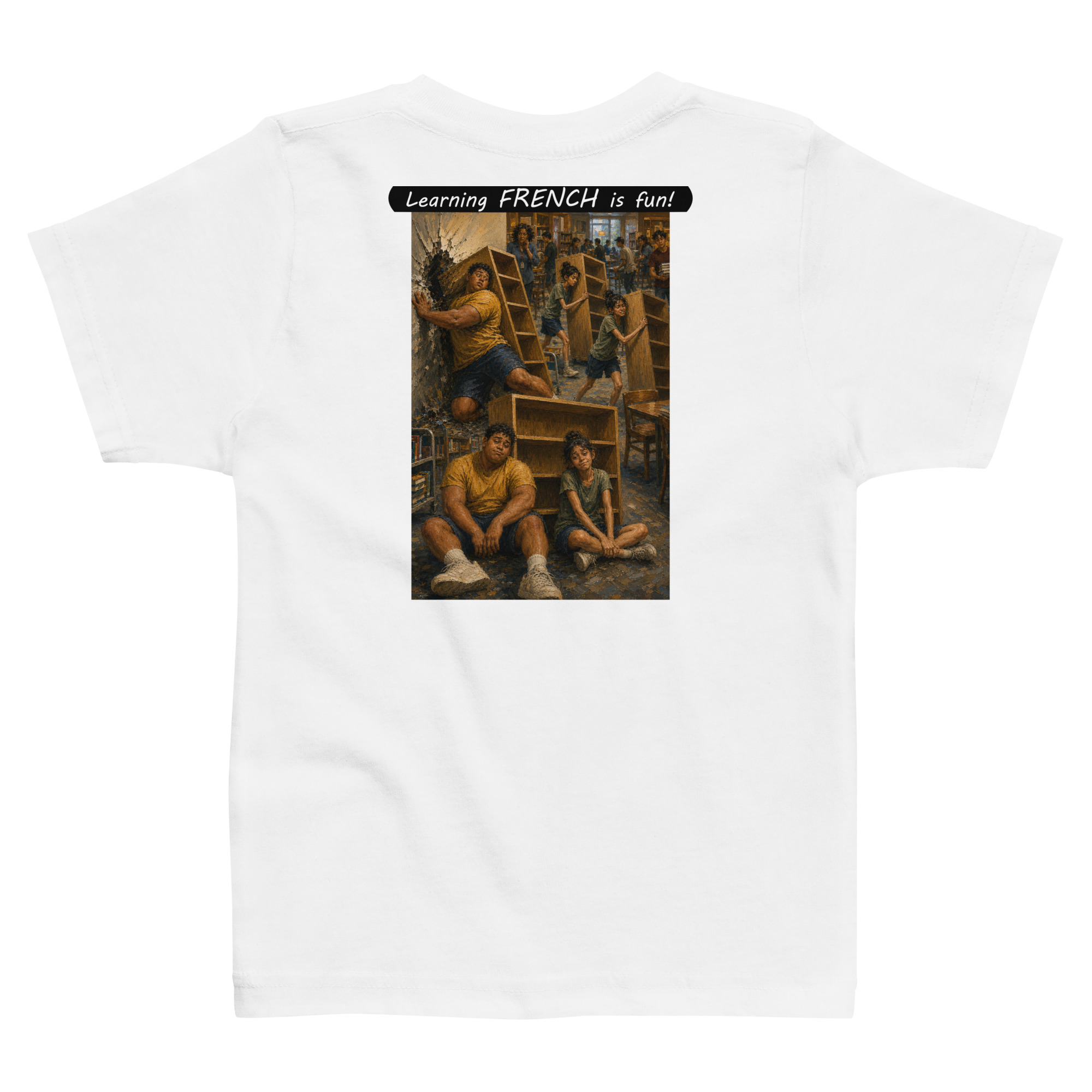 Toddler Jersey T-Shirt - Learning FRENCH is fun! - Fair Trade - Image 13