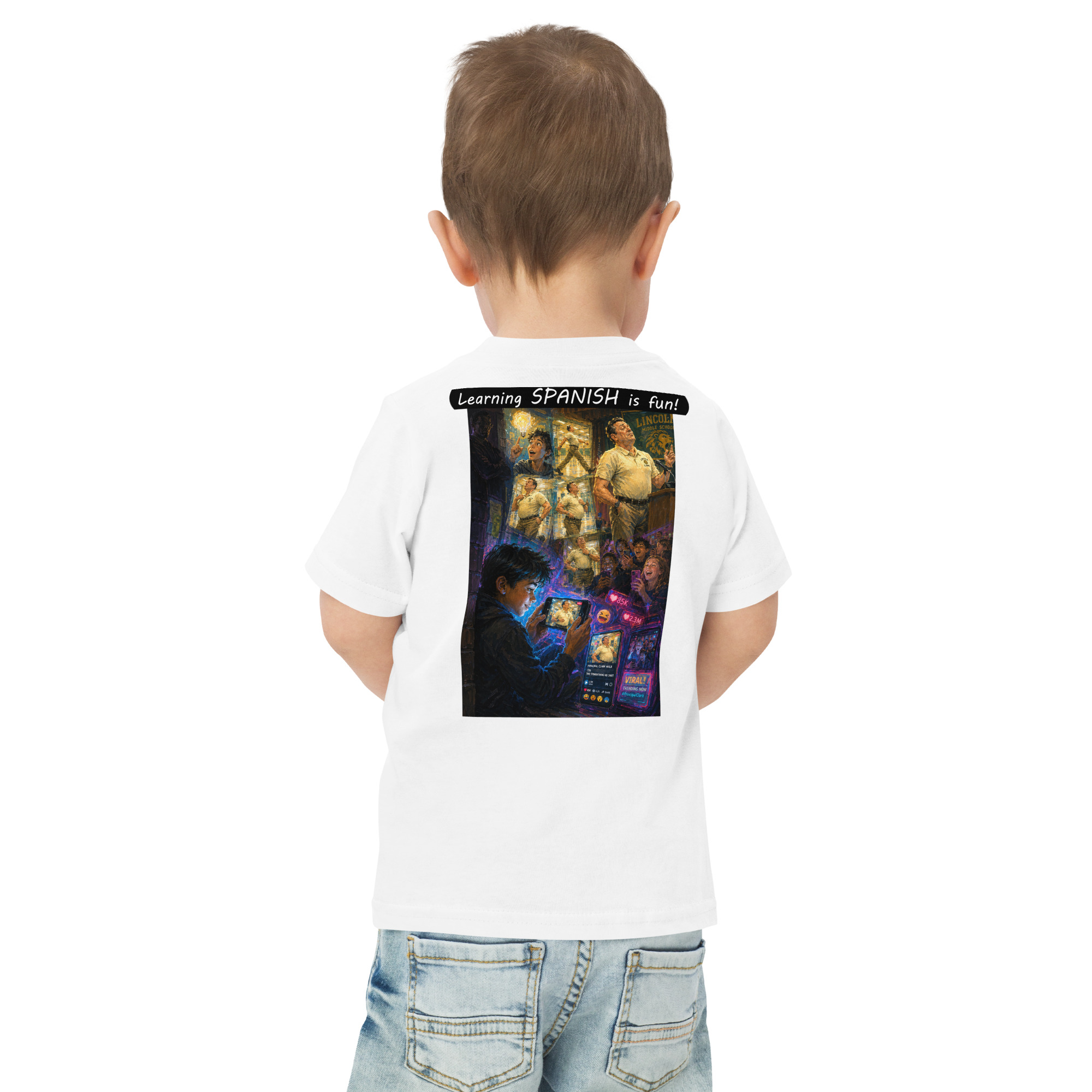 Toddler Jersey T-Shirt - Learning SPANISH is fun! - The Influencer - Image 24