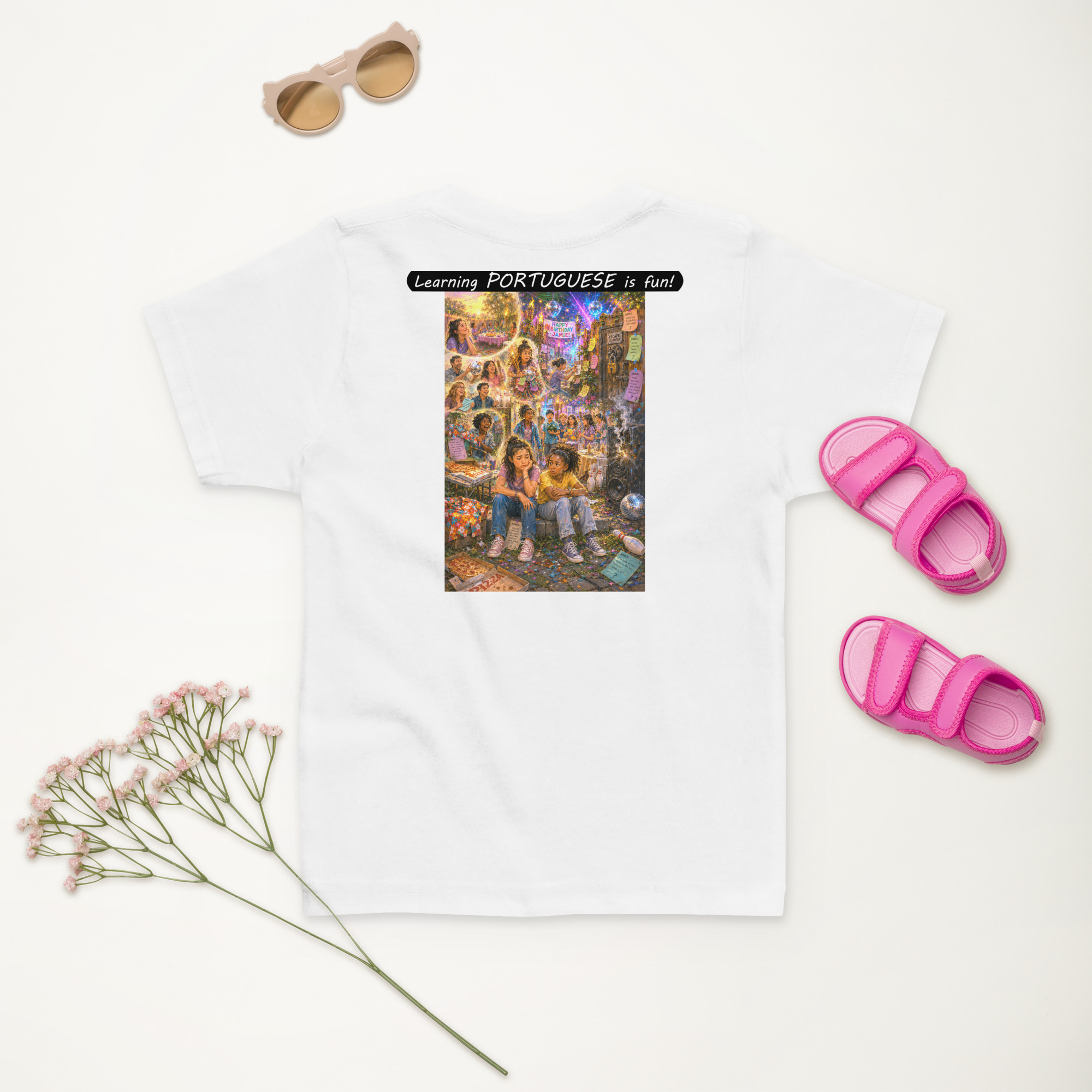Toddler Jersey T-Shirt - Learning PORTUGUESE is fun! - The Surprise Party - Image 5