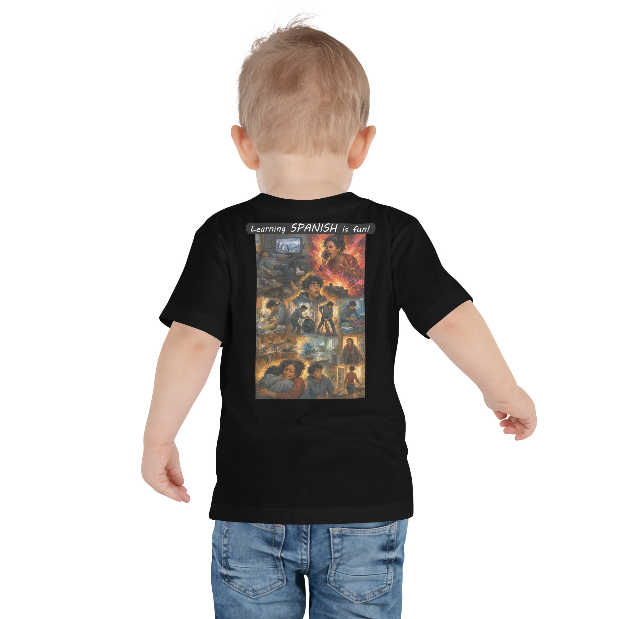Toddler Short Sleeve Tee - Learning SPANISH is fun! - Your Mama - Image 10