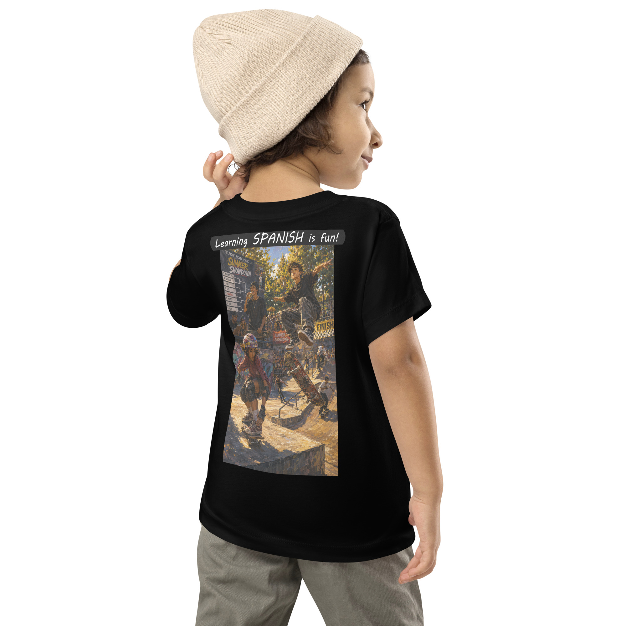 Toddler Short Sleeve Tee - Learning SPANISH is fun! - The Summer Showdown - Image 9
