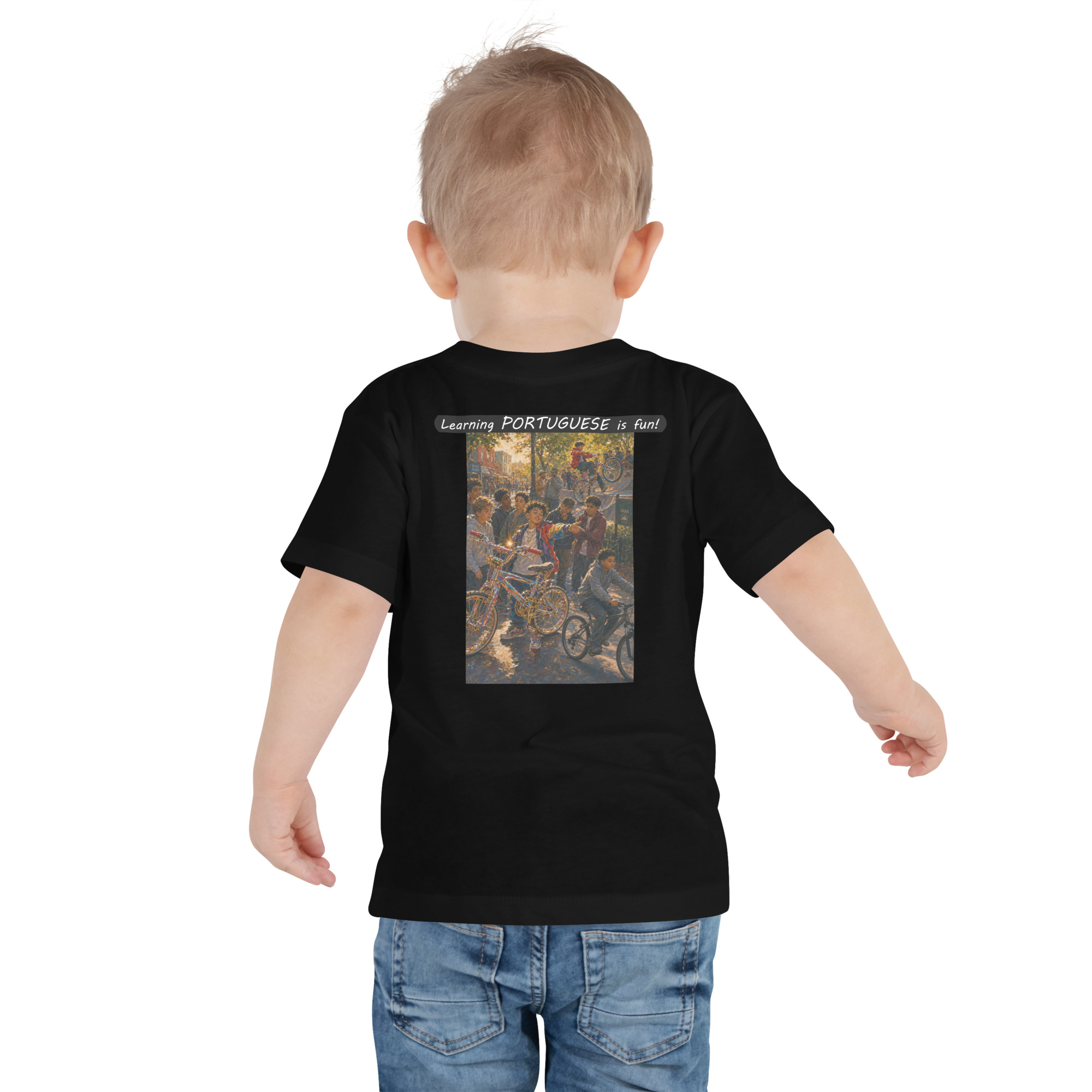 Toddler Short Sleeve Tee - Learning PORTUGUESE is fun! - The Show Off - Image 4