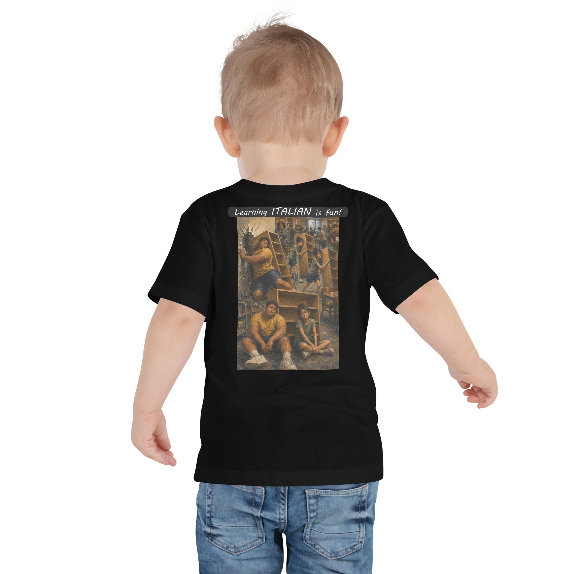 Toddler Short Sleeve Tee - Learning ITALIAN is fun! - Fair Trade - Image 7