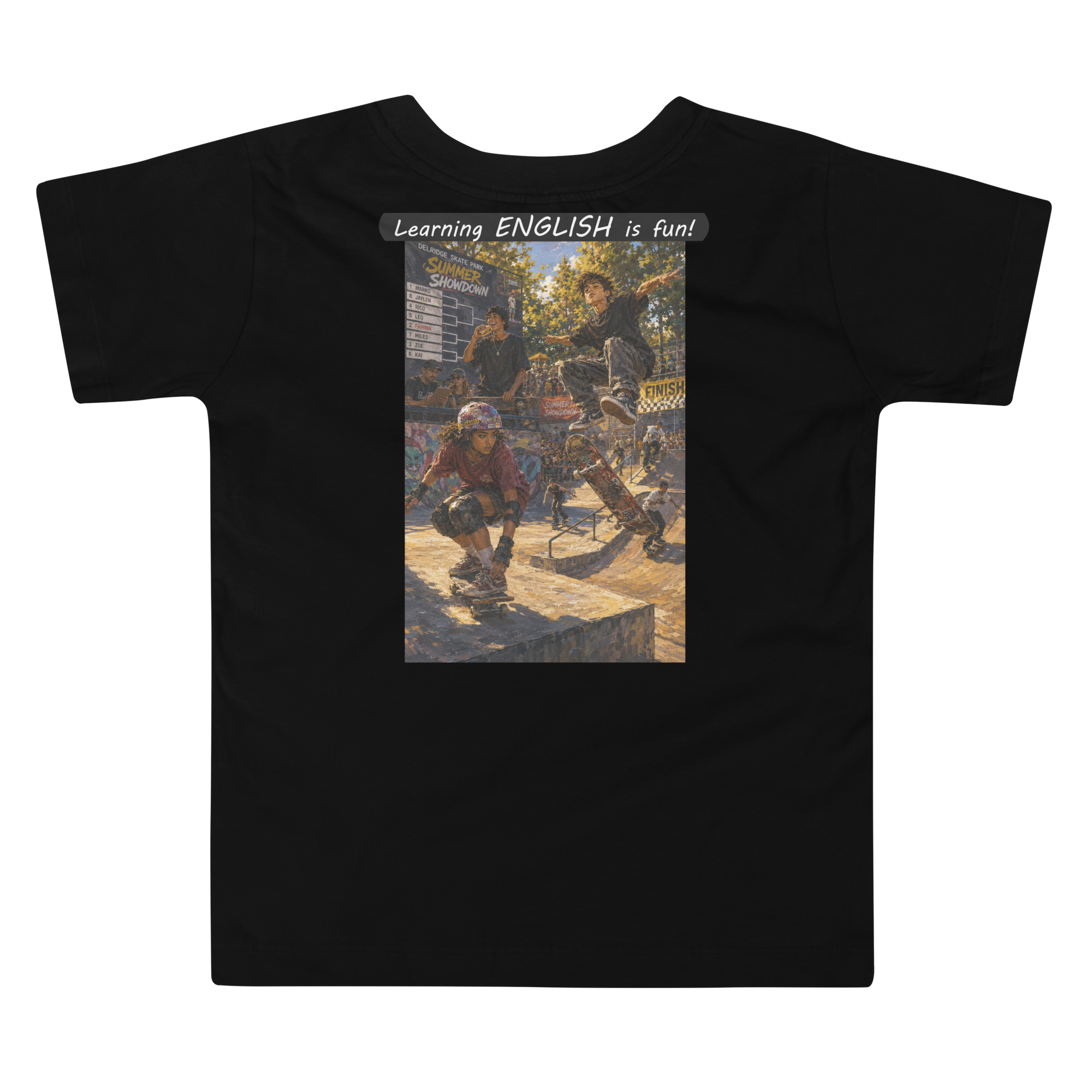 Toddler Short Sleeve Tee - Learning ENGLISH is fun! - The Summer Showdown - Image 7