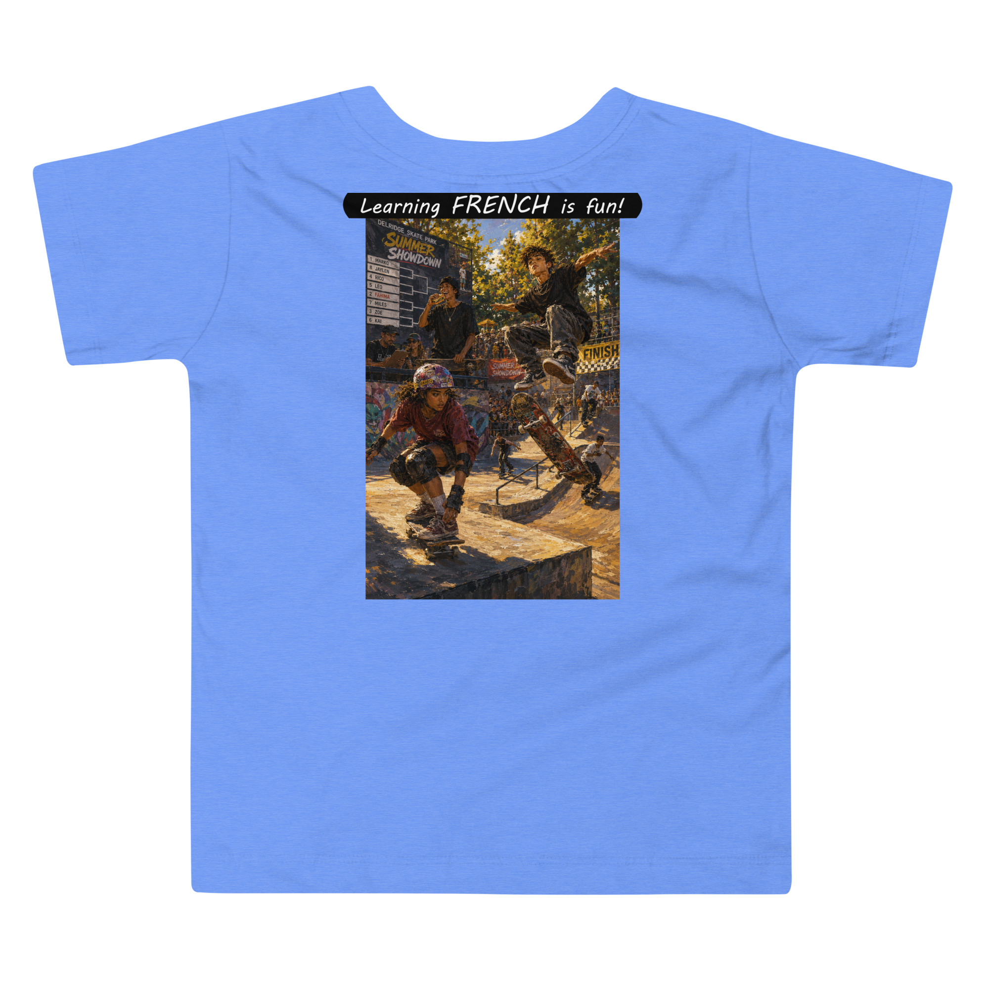 Toddler Short Sleeve Tee - Learning FRENCH is fun! - The Summer Showdown - Image 12