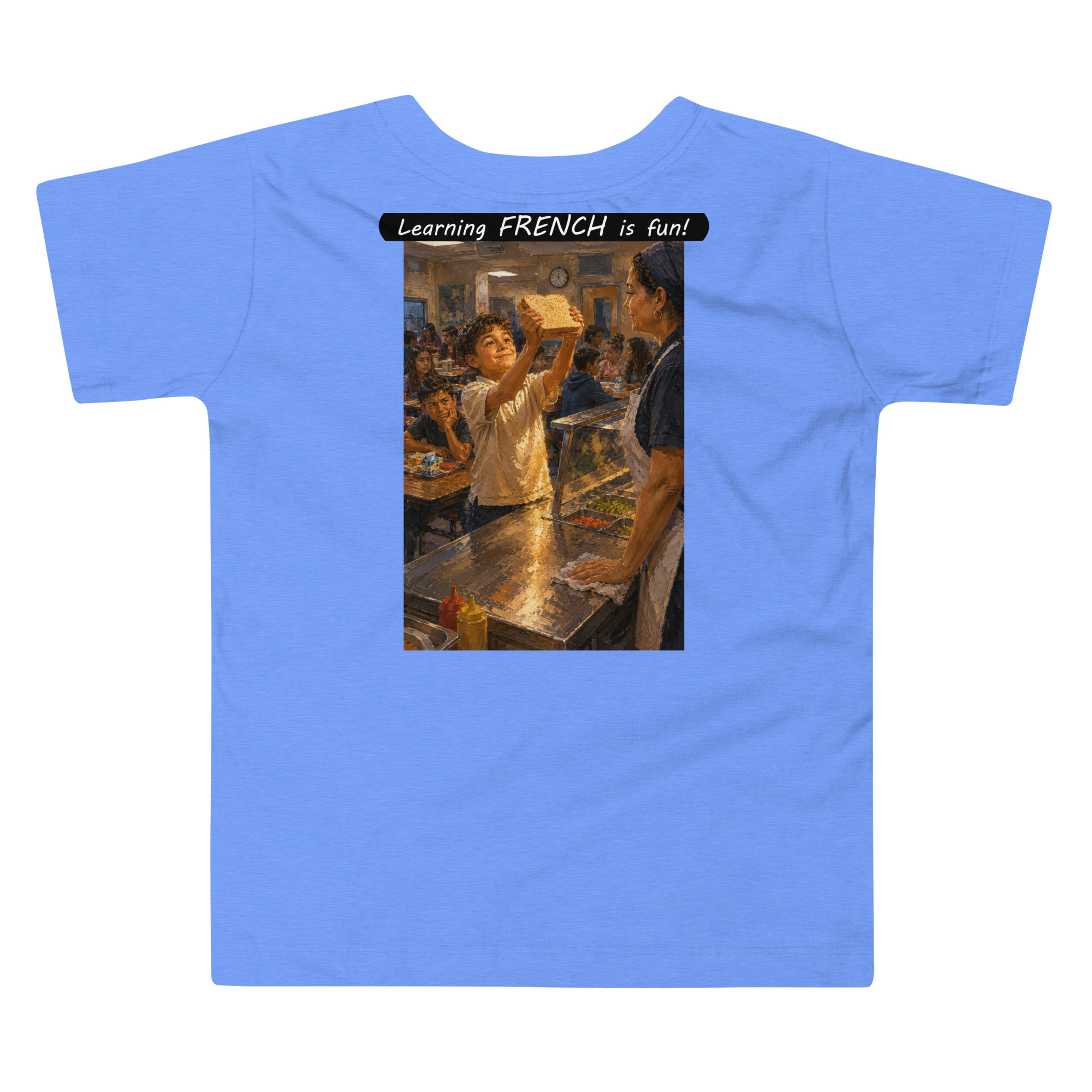 Toddler Short Sleeve Tee - Learning FRENCH is fun! - Crusty Roof Tiles - Image 2