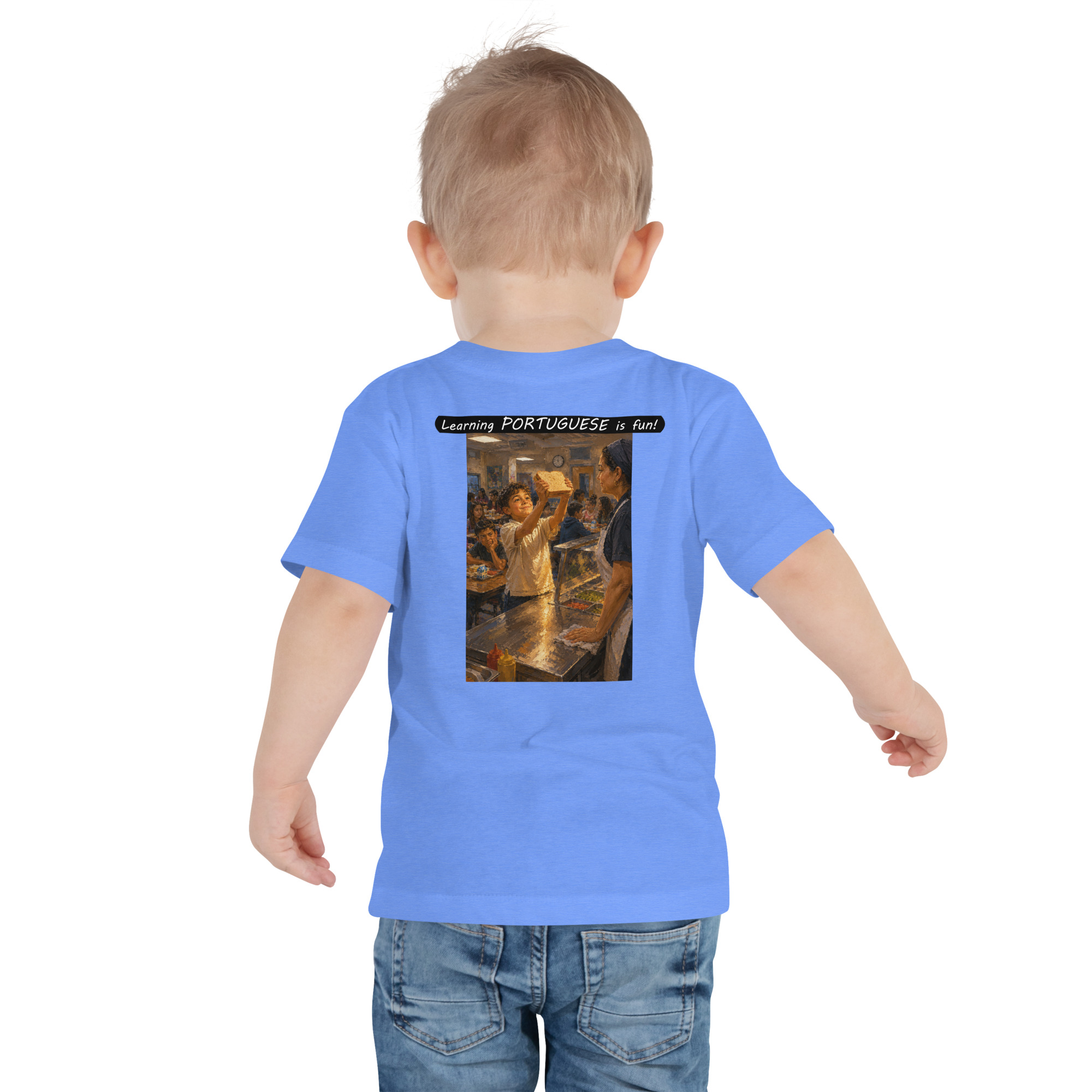 Toddler Short Sleeve Tee - Learning PORTUGUESE is fun! - Crusty Roof Tiles - Image 4