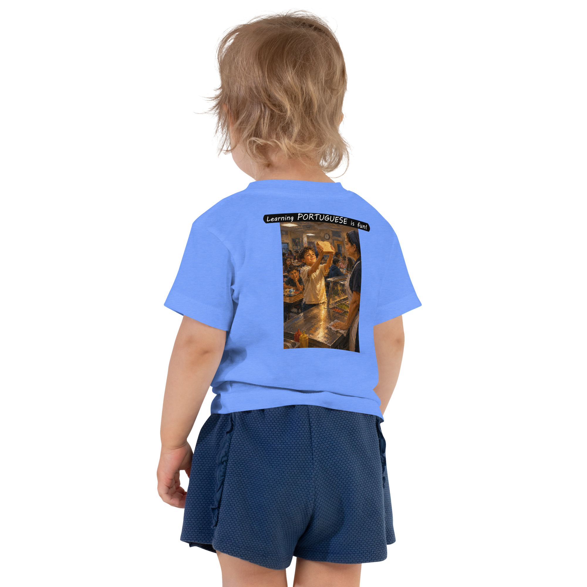 Toddler Short Sleeve Tee - Learning PORTUGUESE is fun! - Crusty Roof Tiles - Image 5