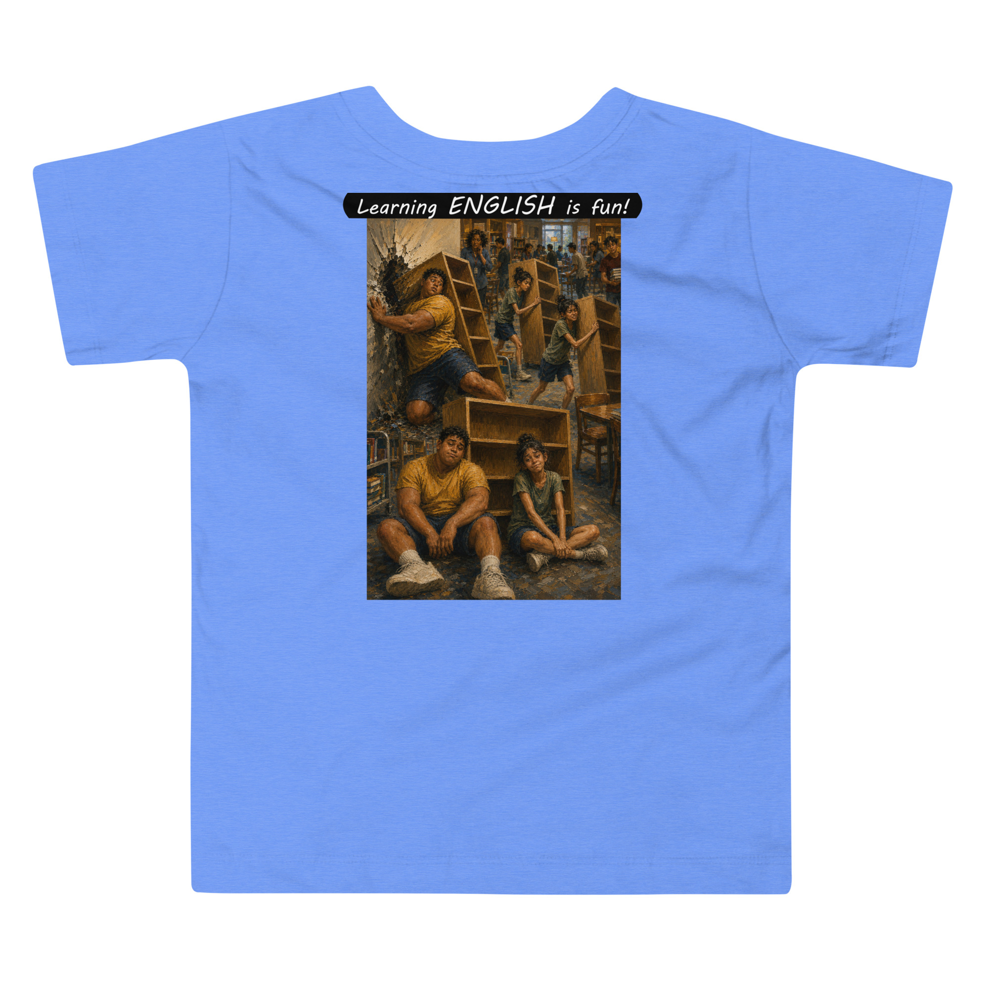 Toddler Short Sleeve Tee - Learning ENGLISH is fun! - Fair Trade - Image 1