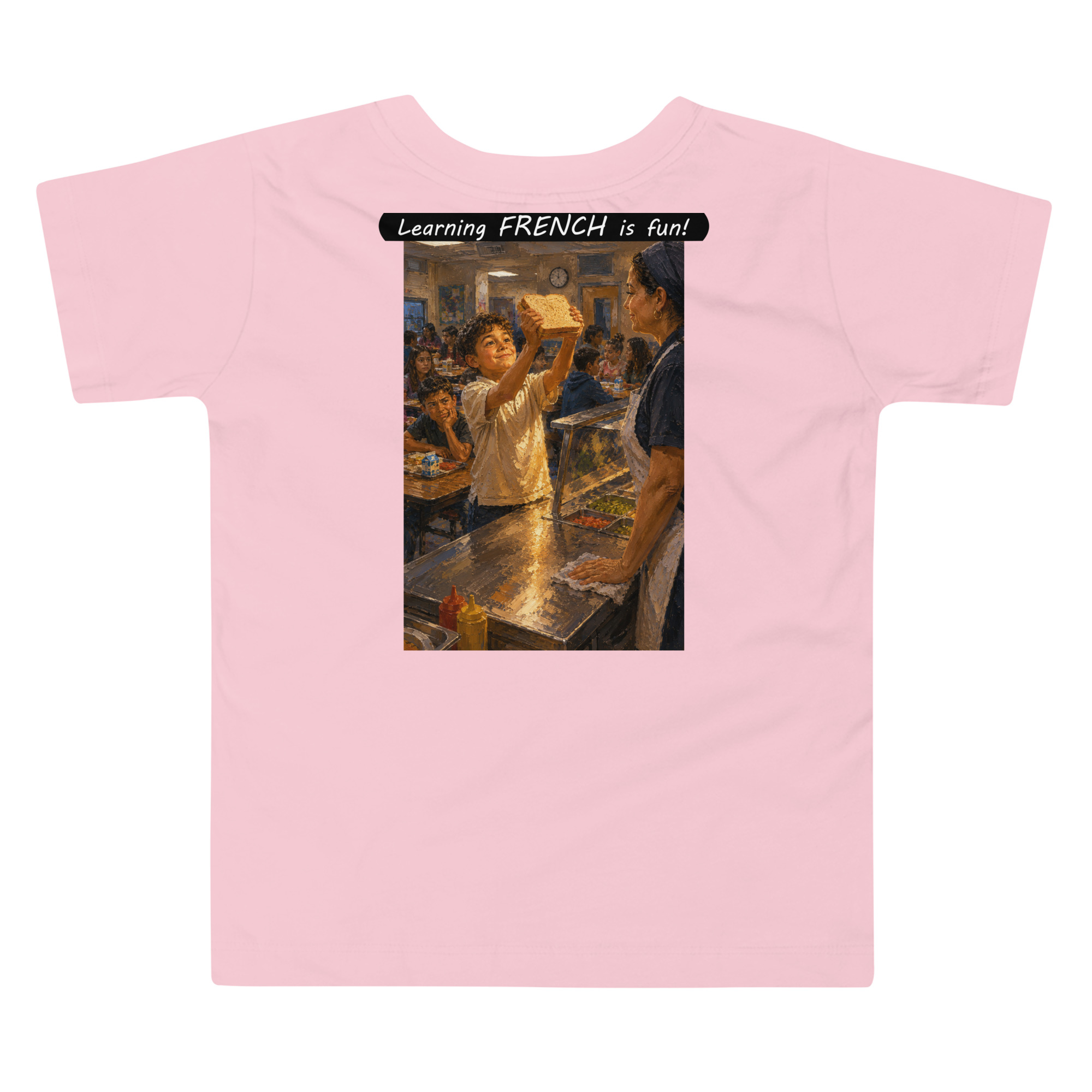 Toddler Short Sleeve Tee - Learning FRENCH is fun! - Crusty Roof Tiles - Image 11