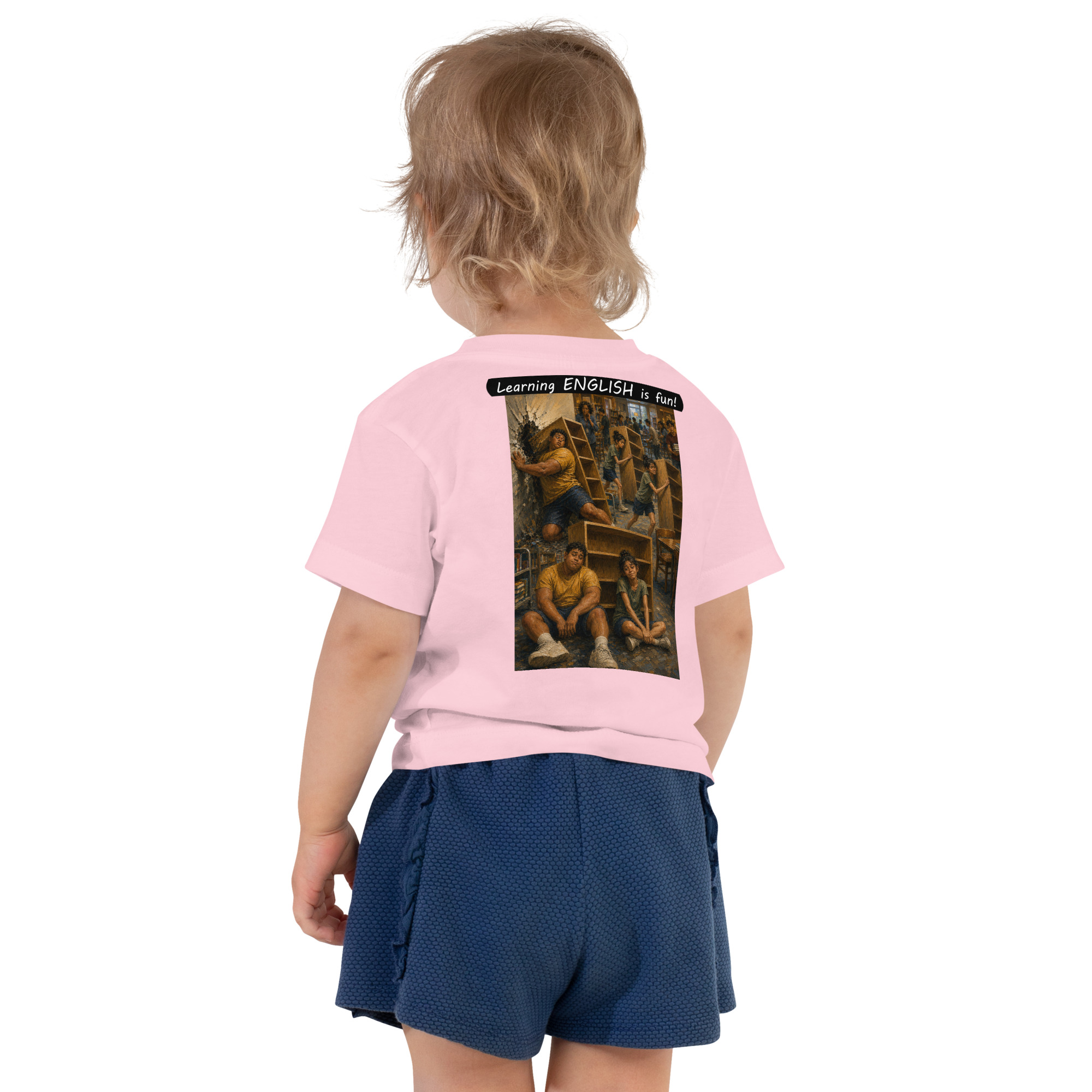 Toddler Short Sleeve Tee - Learning ENGLISH is fun! - Fair Trade - Image 10