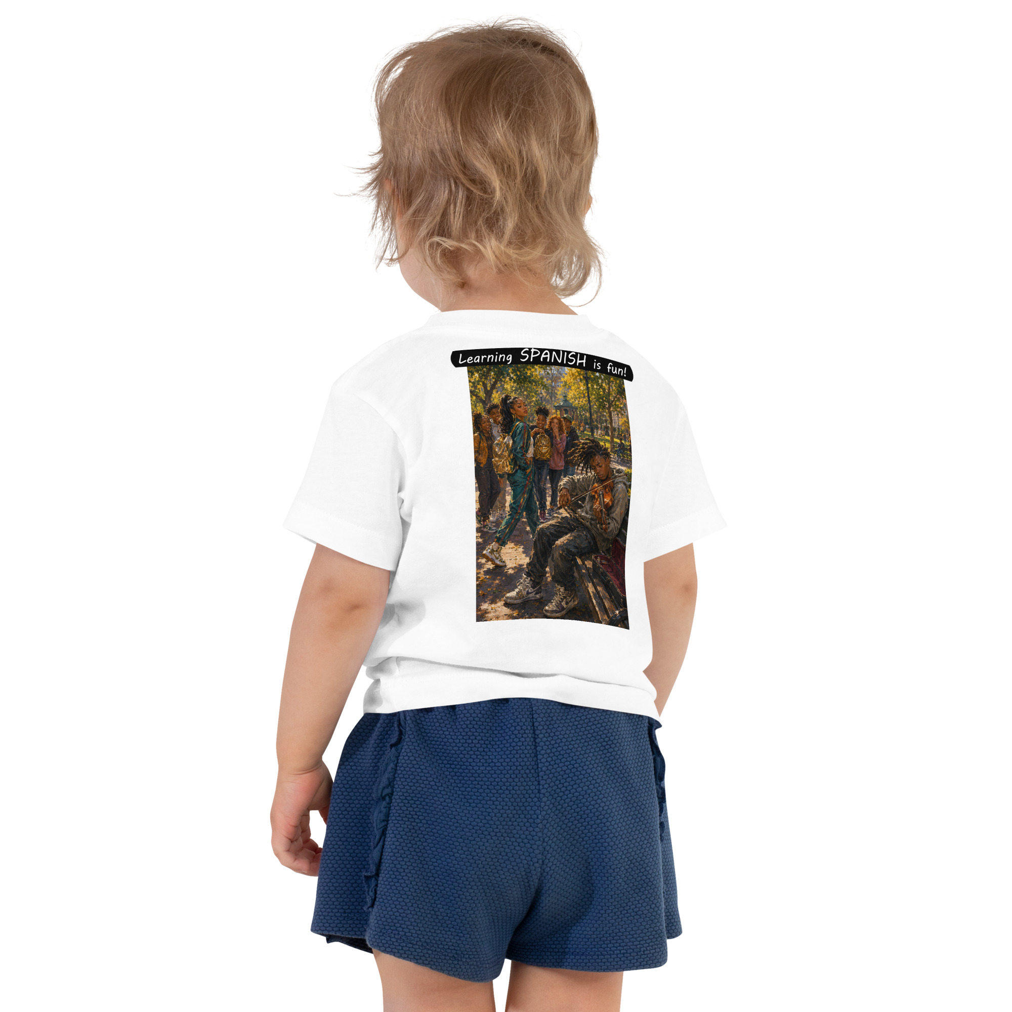 Toddler Short Sleeve Tee - Learning SPANISH is fun! - The Spotlight - Image 10