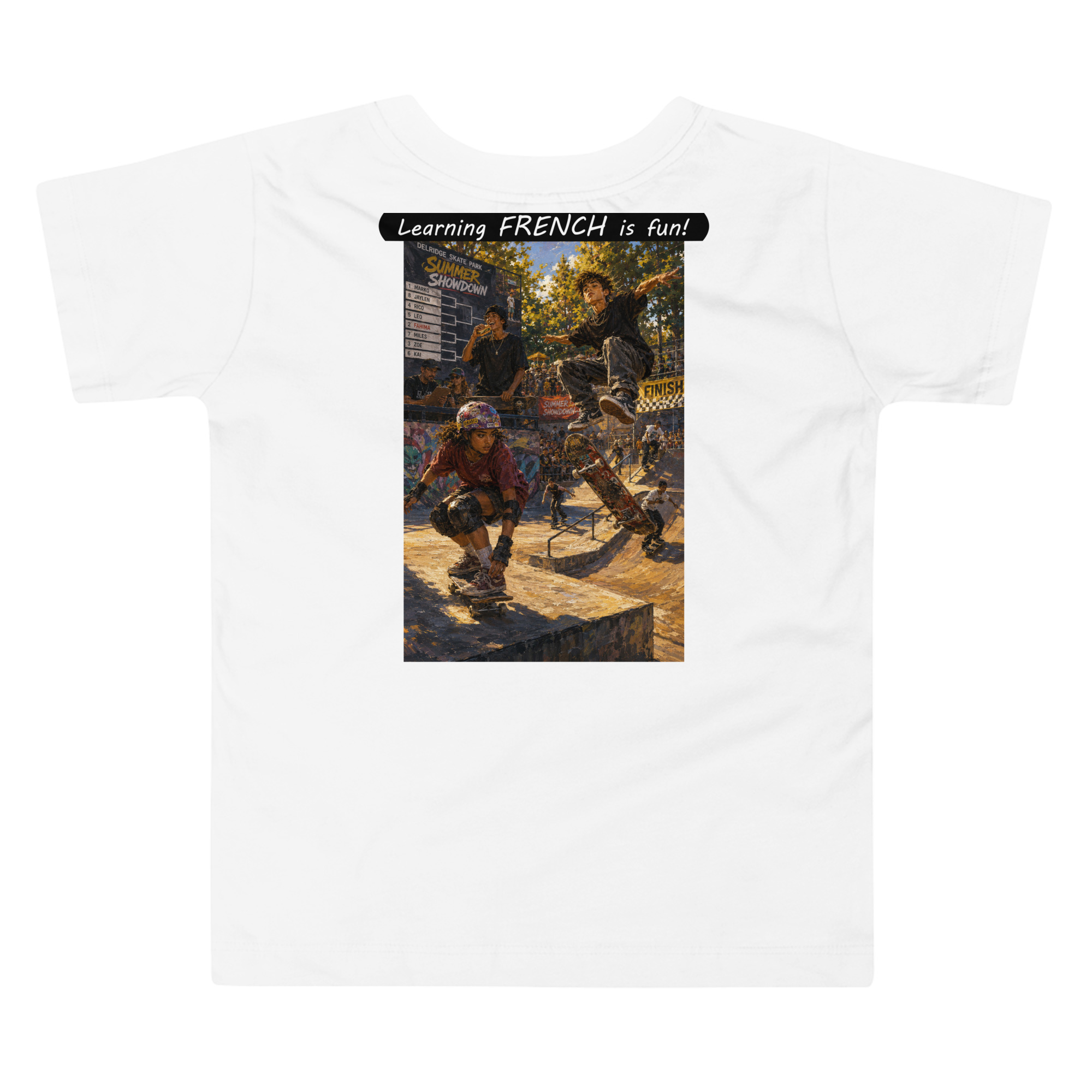Toddler Short Sleeve Tee - Learning FRENCH is fun! - The Summer Showdown - Image 15