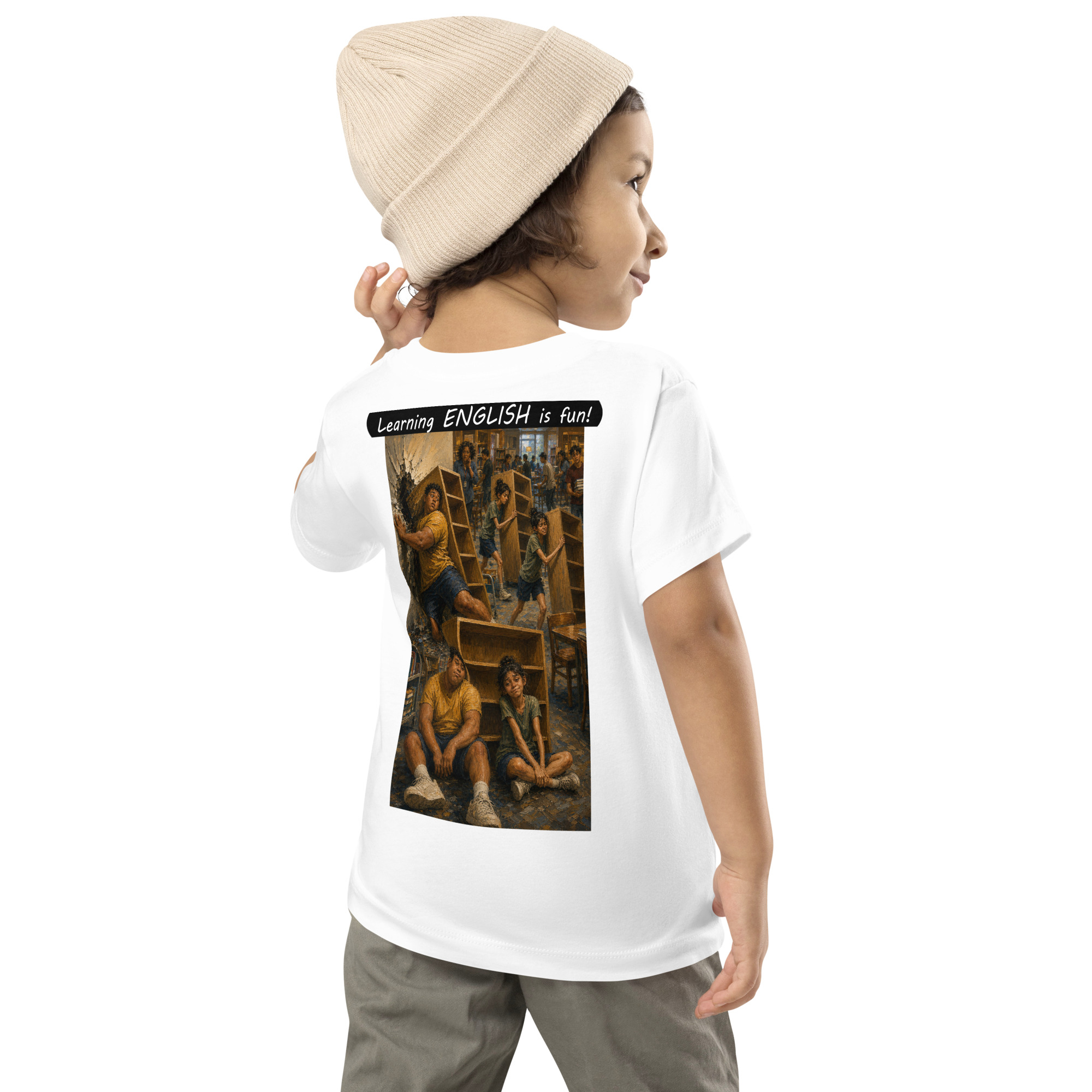 Toddler Short Sleeve Tee - Learning ENGLISH is fun! - Fair Trade - Image 13