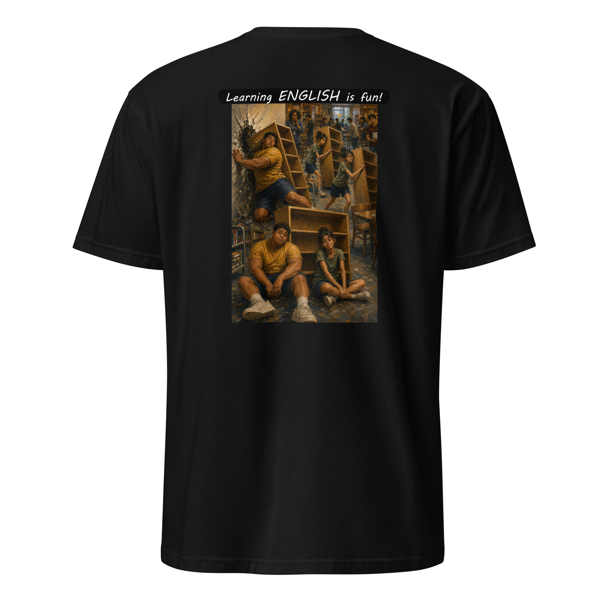 Unisex Softstyle T-Shirt - Learning ENGLISH is fun! - Fair Trade - Image 6