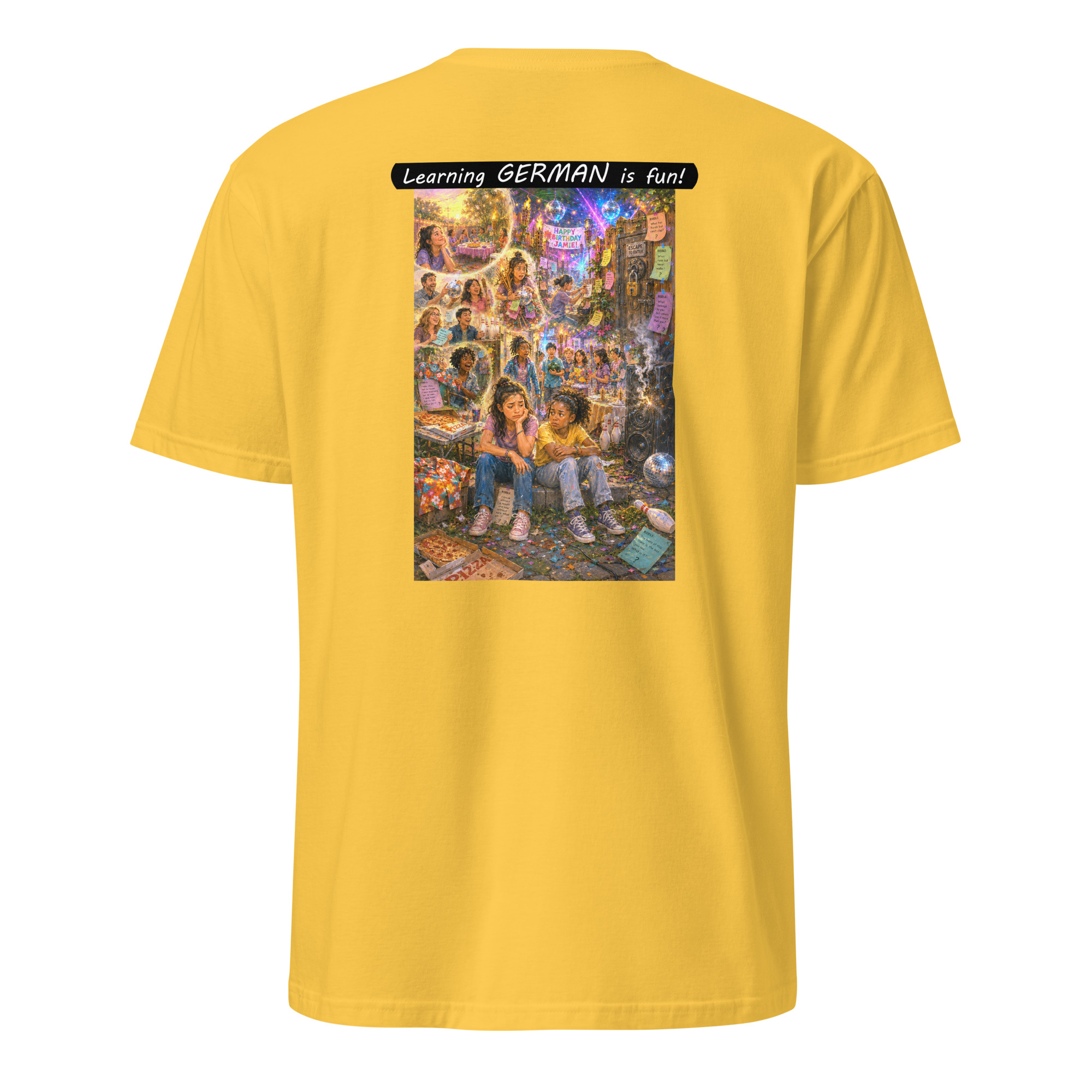 Unisex Softstyle T-Shirt - Learning GERMAN is fun! - The Surprise Party - Image 40