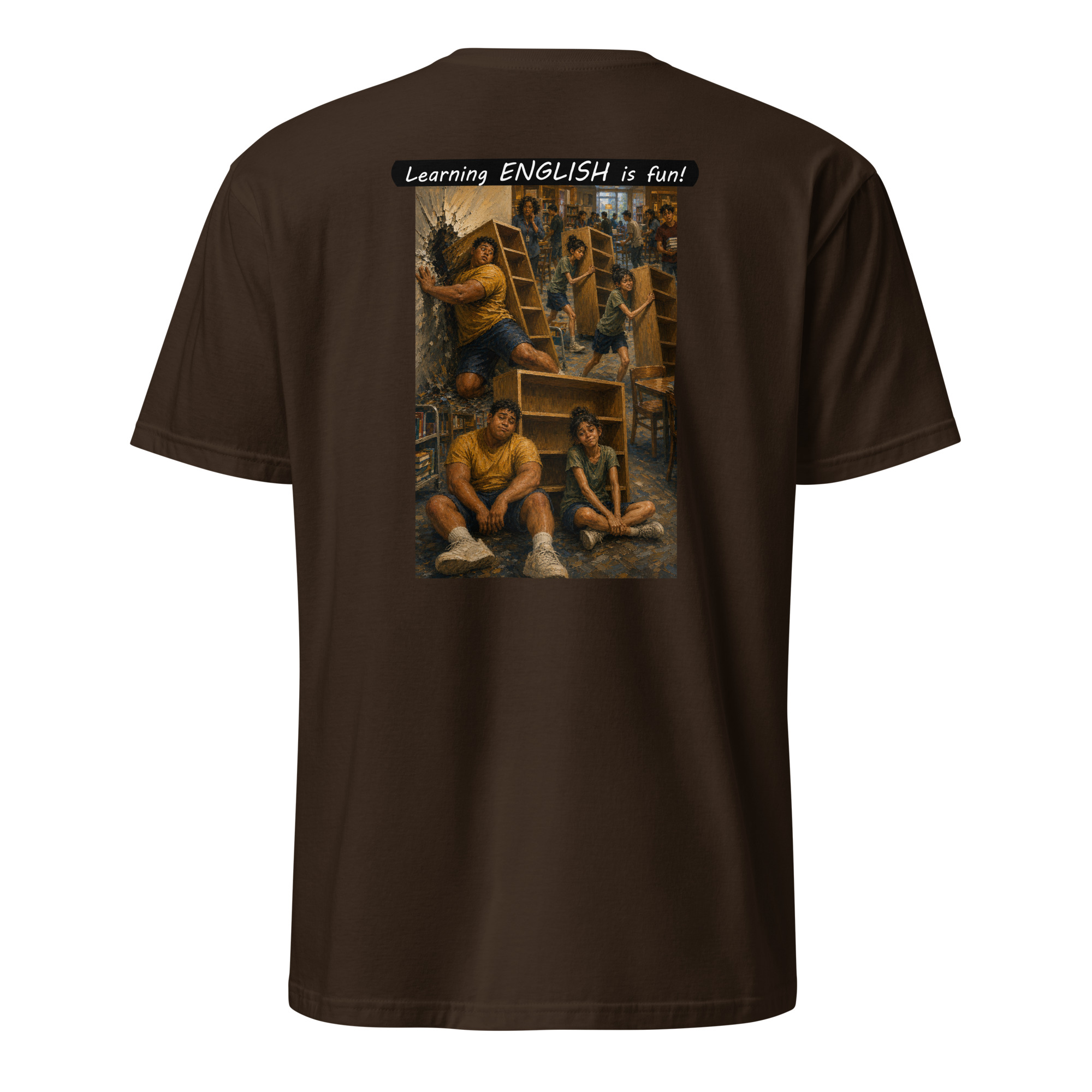 Unisex Softstyle T-Shirt - Learning ENGLISH is fun! - Fair Trade - Image 3