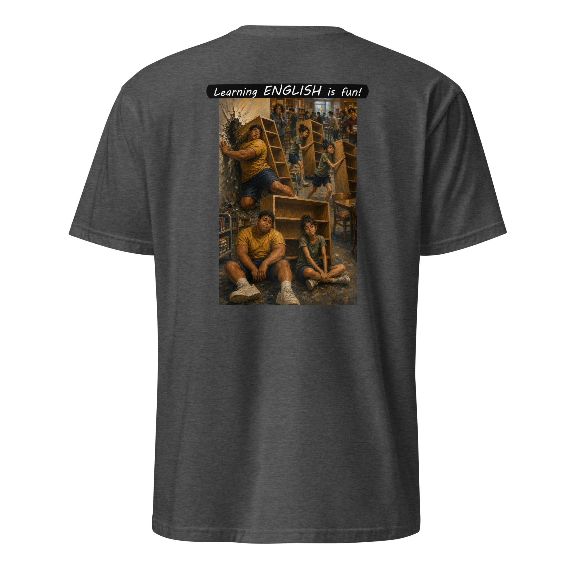 Unisex Softstyle T-Shirt - Learning ENGLISH is fun! - Fair Trade - Image 14