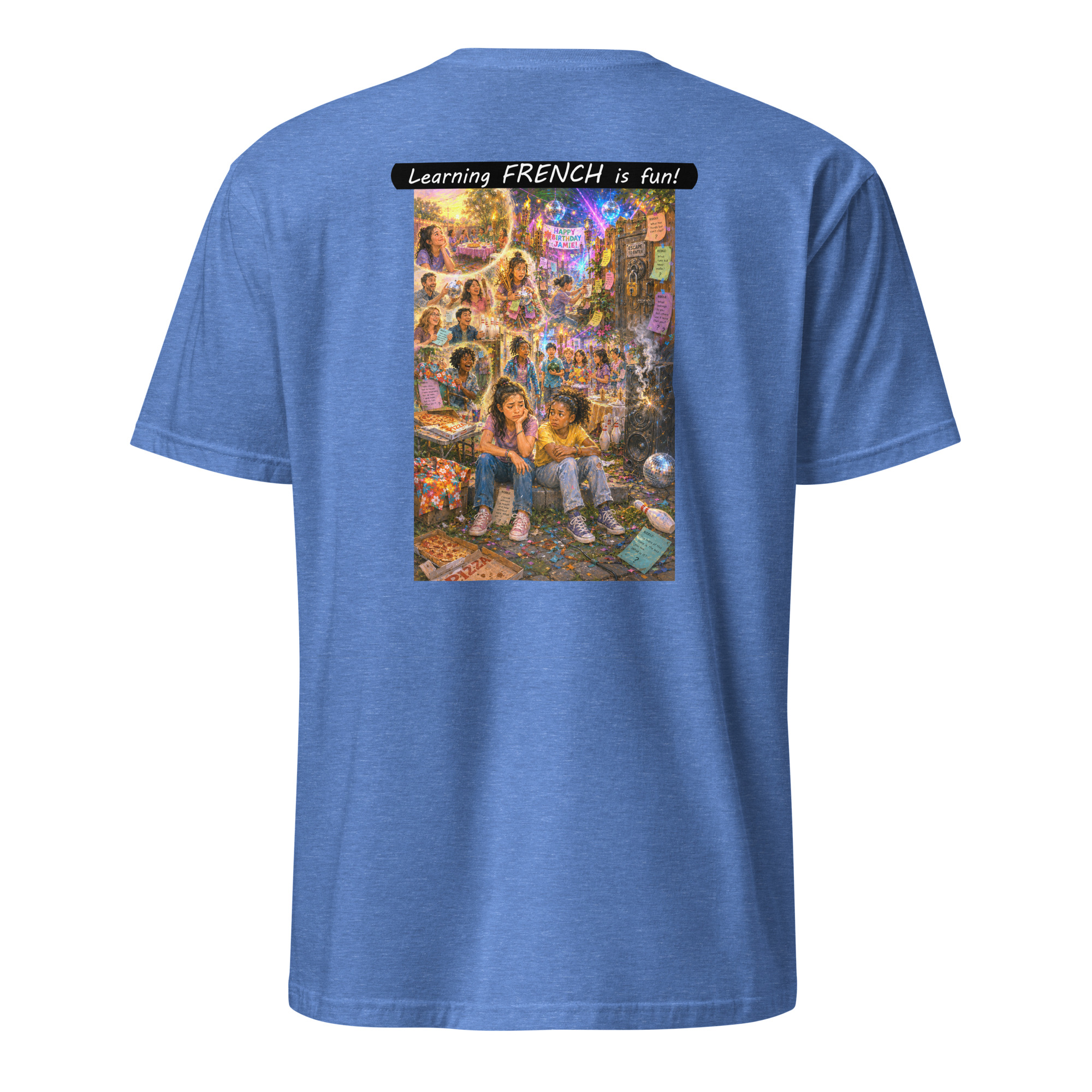 Unisex Softstyle T-Shirt - Learning FRENCH is fun! - The Surprise Party - Image 32