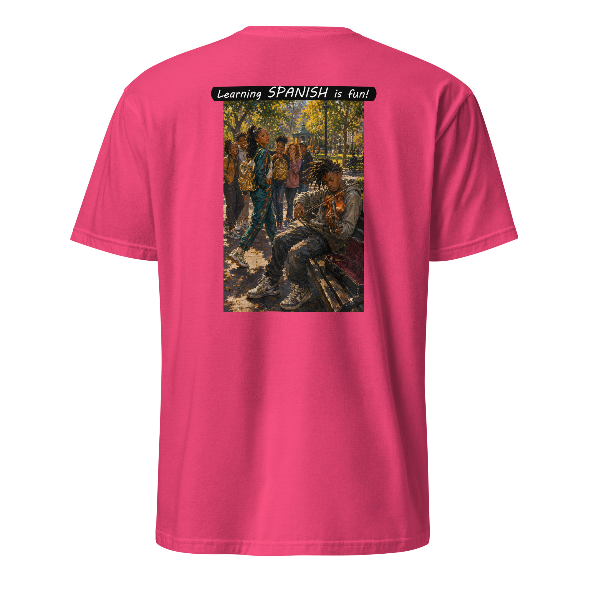 Unisex Softstyle T-Shirt - Learning SPANISH is fun! - The Spotlight - Image 10