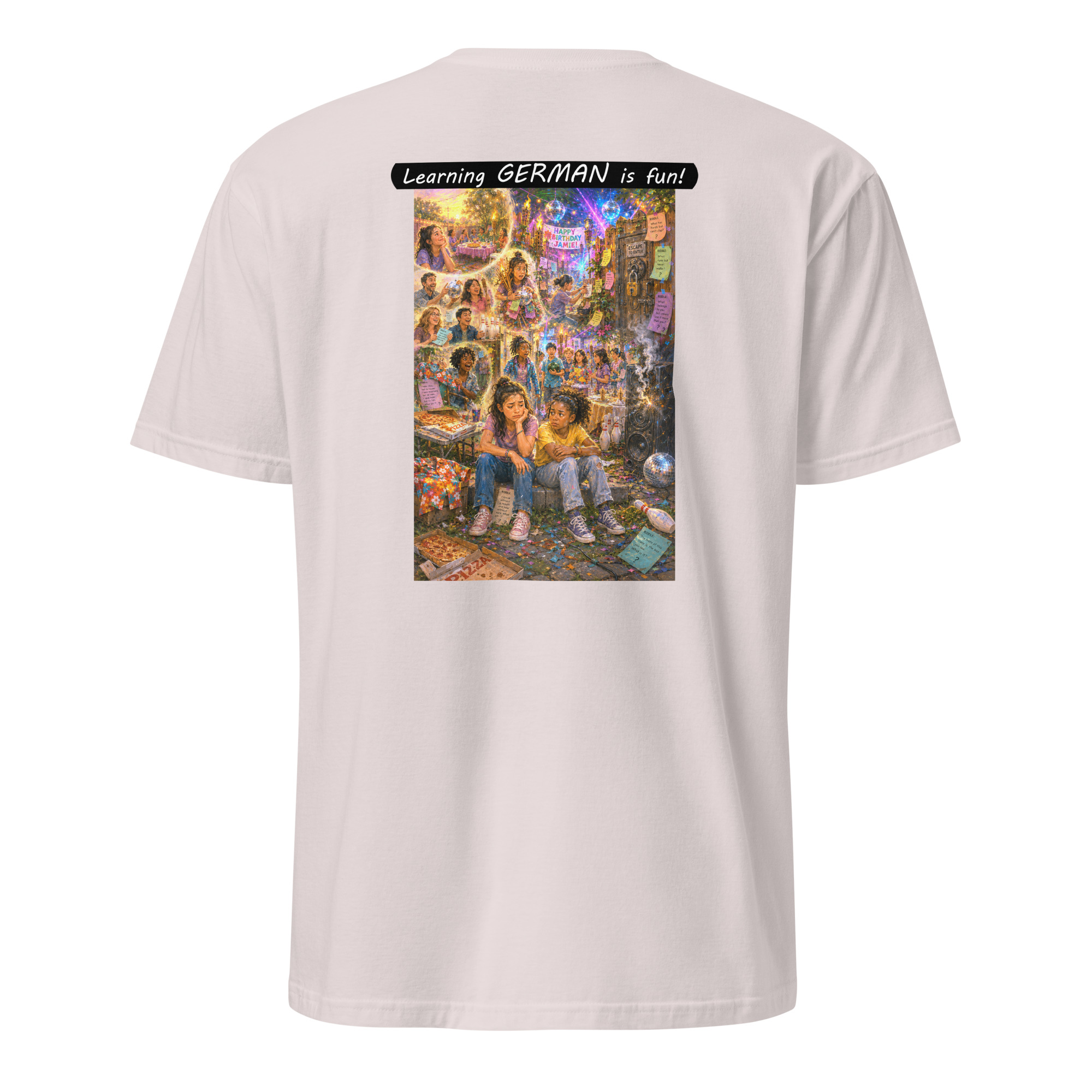 Unisex Softstyle T-Shirt - Learning GERMAN is fun! - The Surprise Party - Image 46