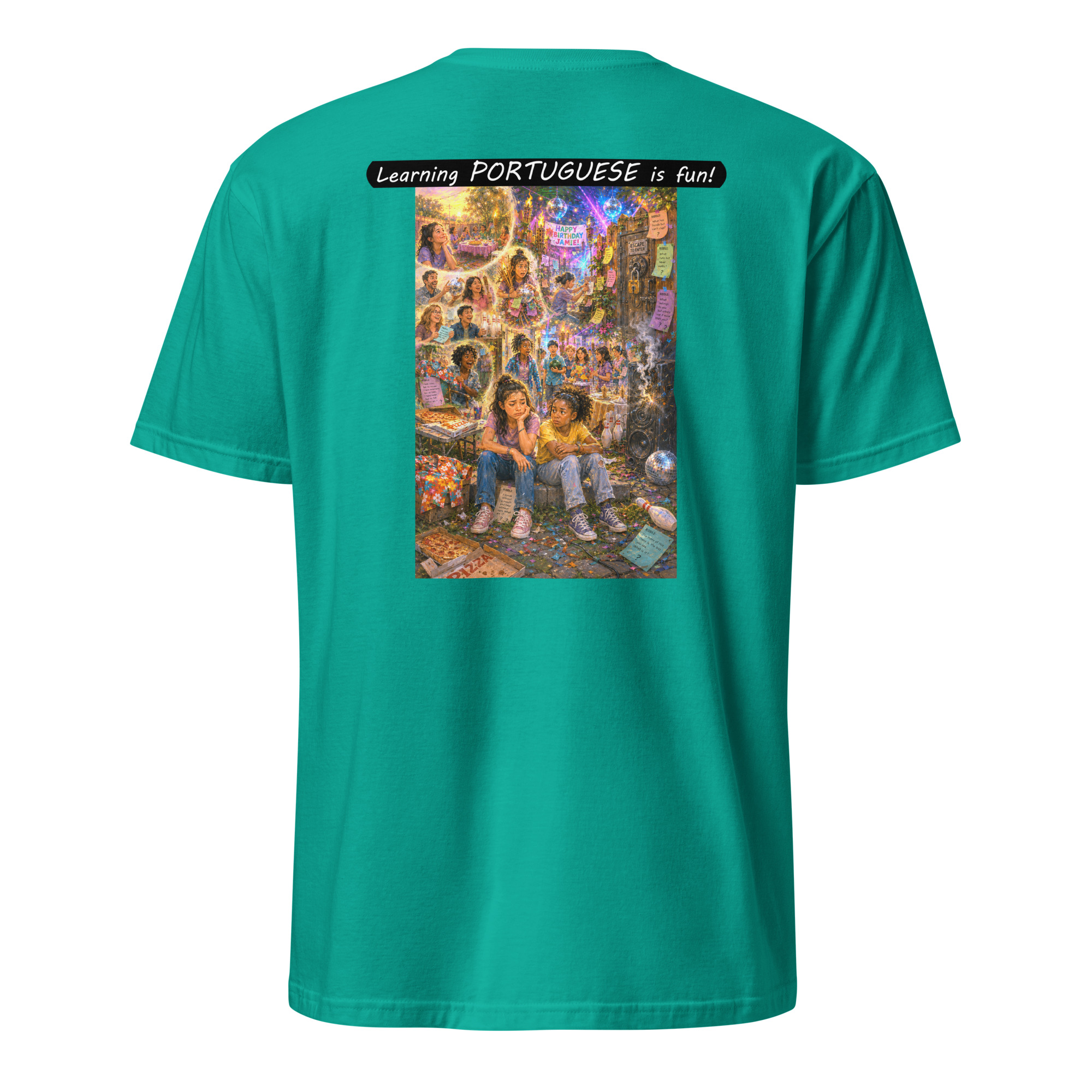 Unisex Softstyle T-Shirt - Learning PORTUGUESE is fun! - The Surprise Party - Image 34