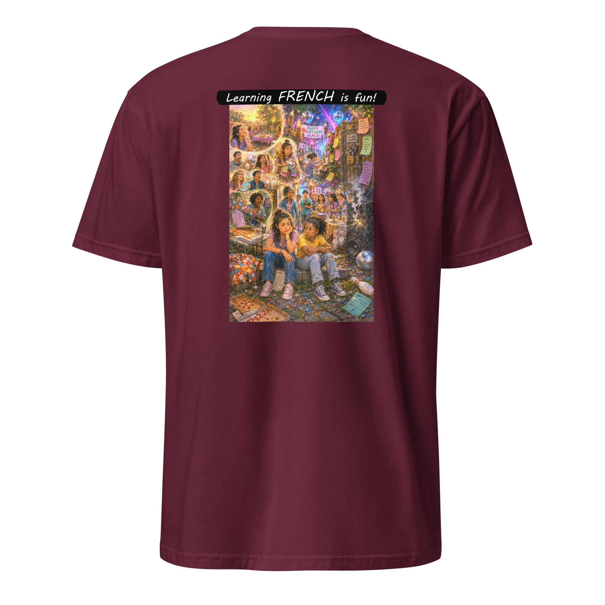 Unisex Softstyle T-Shirt - Learning FRENCH is fun! - The Surprise Party - Image 12