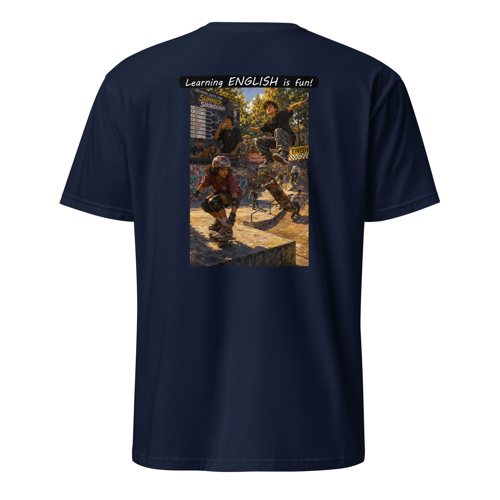 Unisex Softstyle T-Shirt - Learning ENGLISH is fun! - The Summer Showdown - Image 6