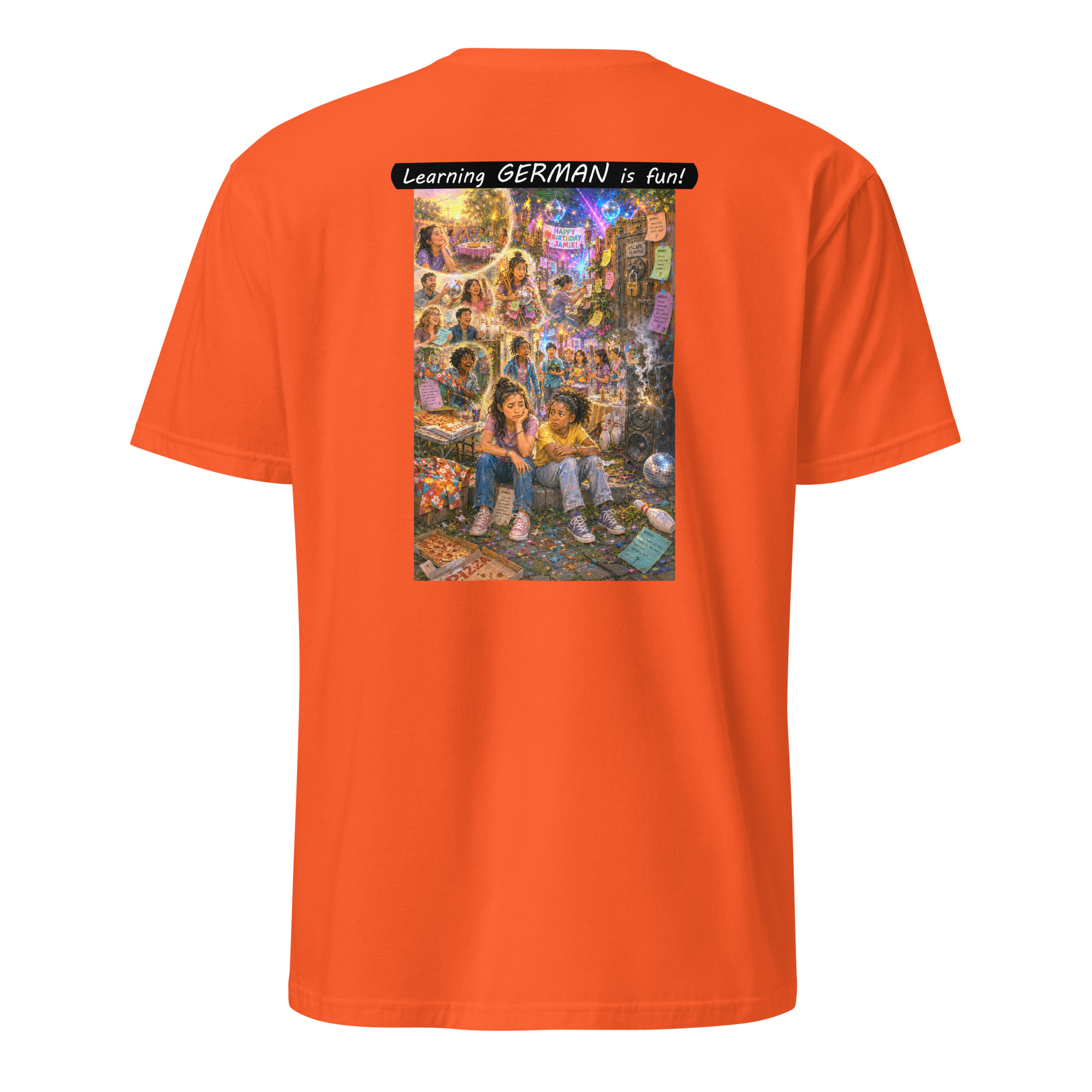 Unisex Softstyle T-Shirt - Learning GERMAN is fun! - The Surprise Party - Image 26
