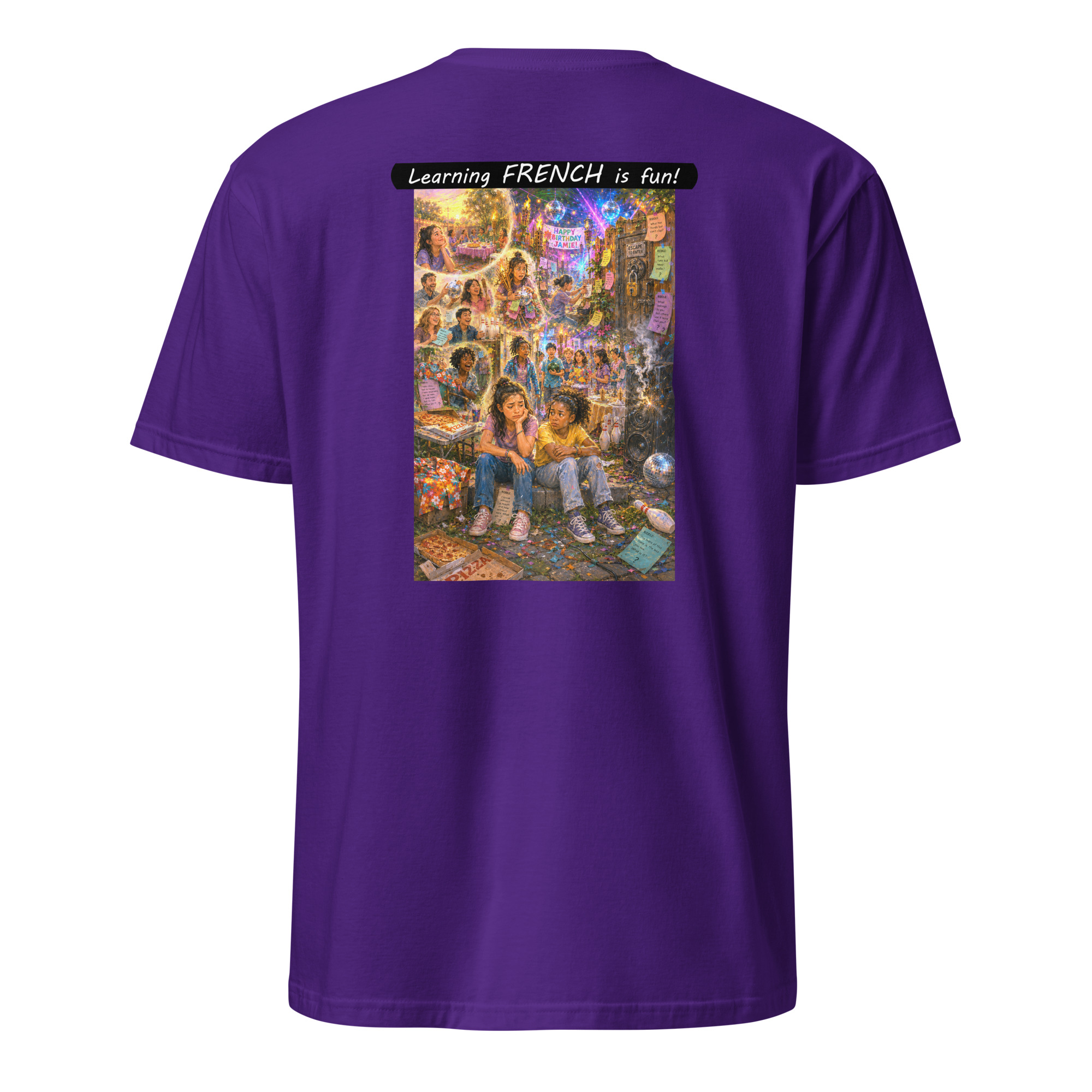 Unisex Softstyle T-Shirt - Learning FRENCH is fun! - The Surprise Party - Image 10