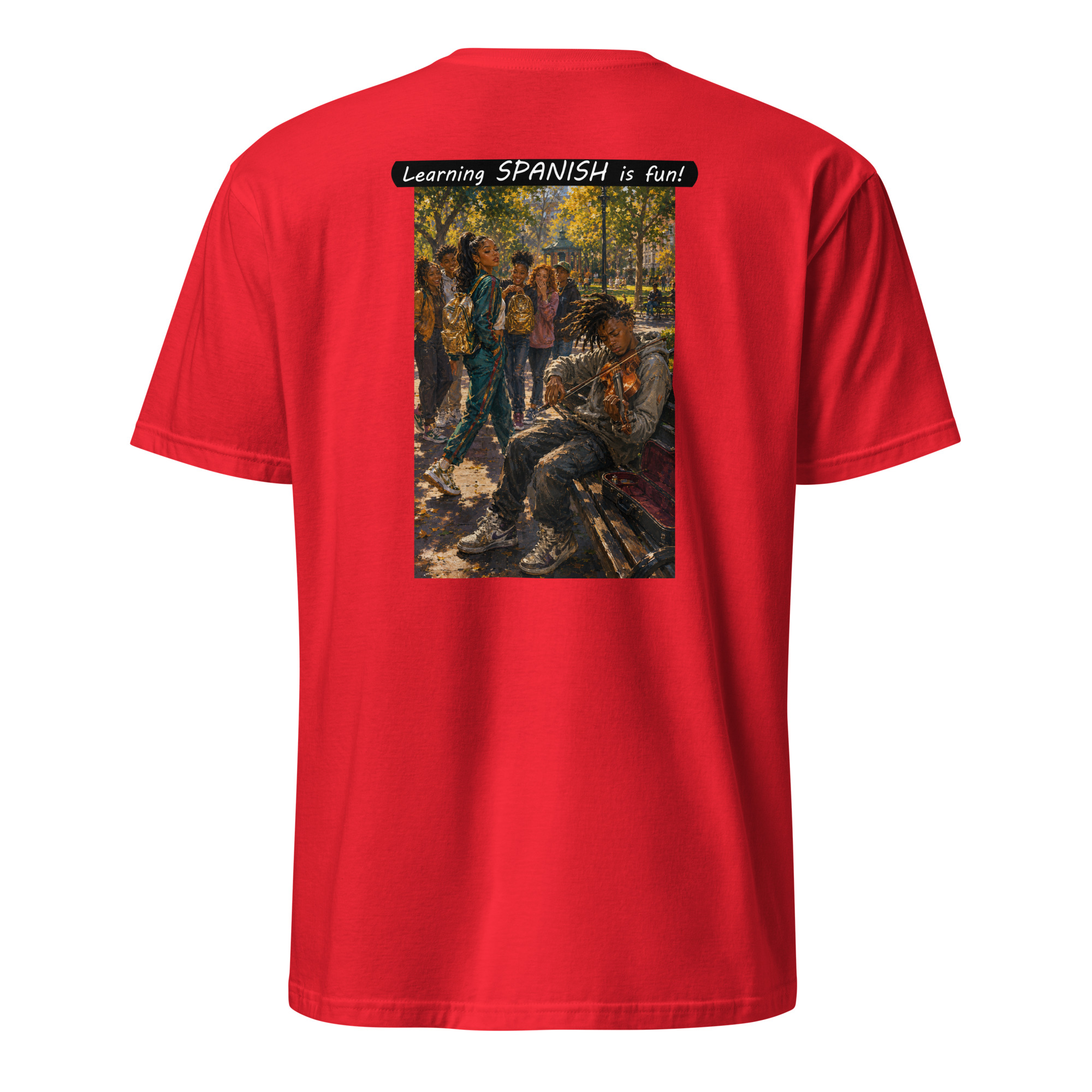 Unisex Softstyle T-Shirt - Learning SPANISH is fun! - The Spotlight - Image 6