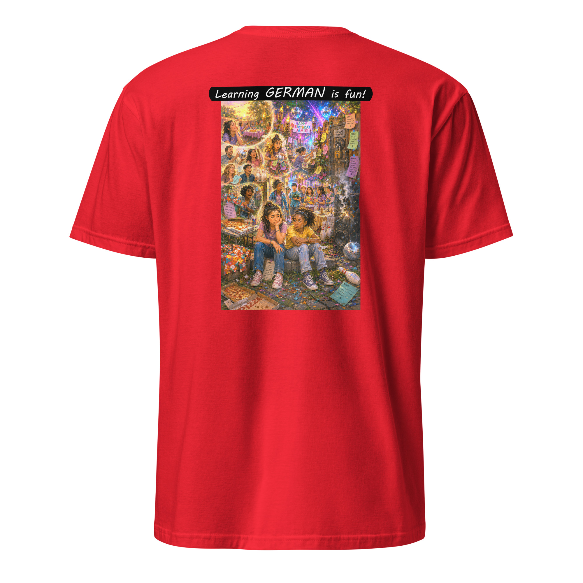 Unisex Softstyle T-Shirt - Learning GERMAN is fun! - The Surprise Party - Image 14