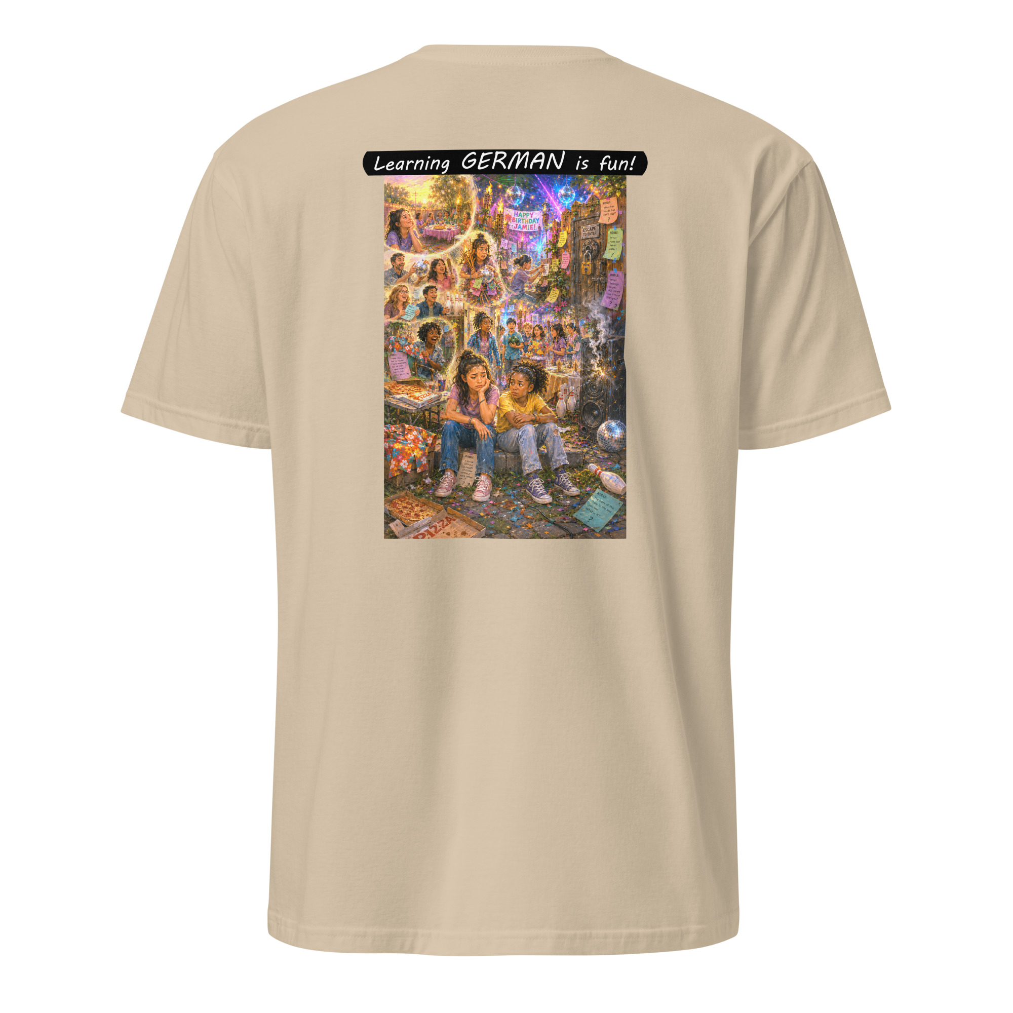 Unisex Softstyle T-Shirt - Learning GERMAN is fun! - The Surprise Party - Image 38